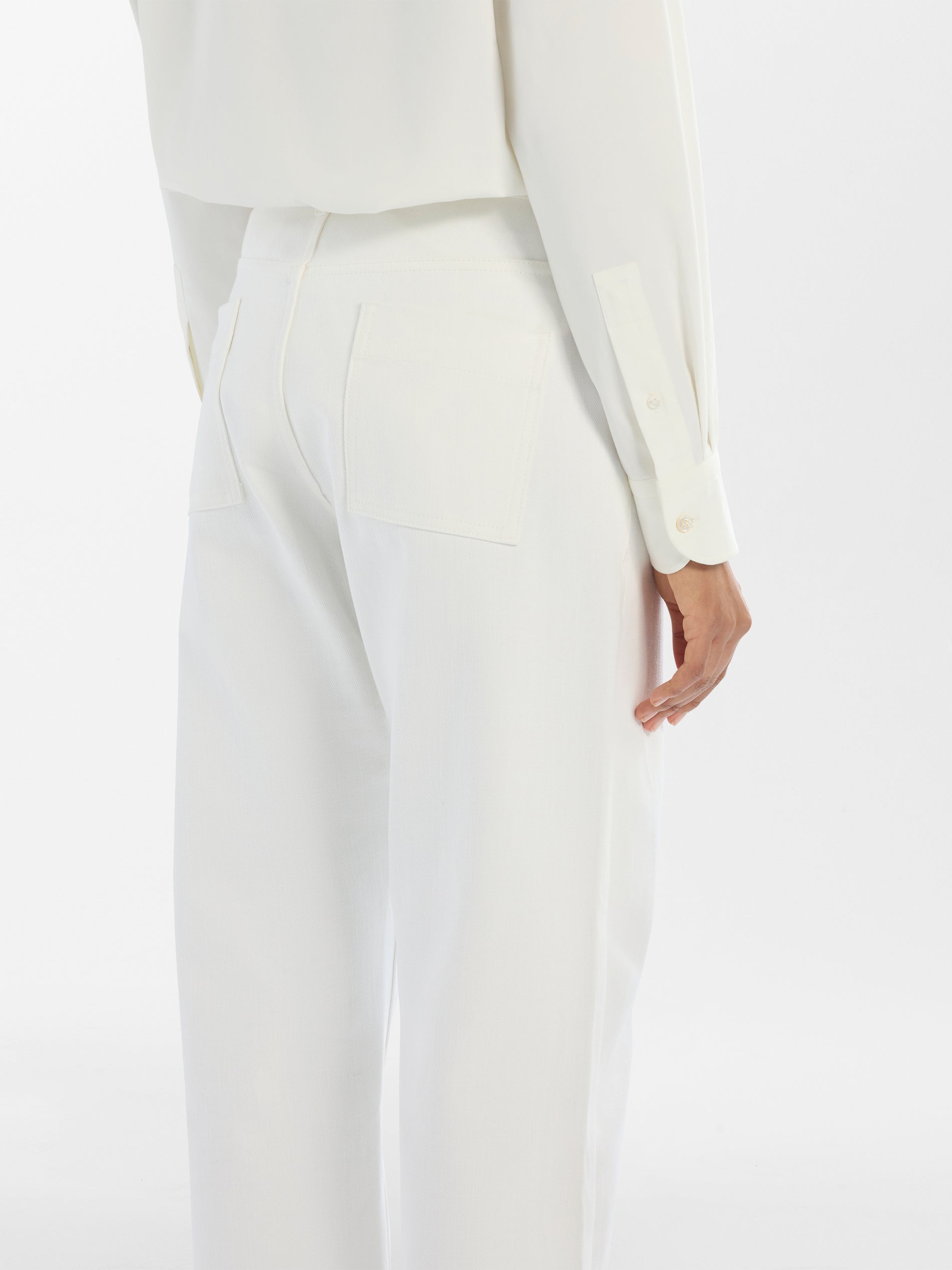 Ruthe Denim Pant in Optic White - Studio Nicholson