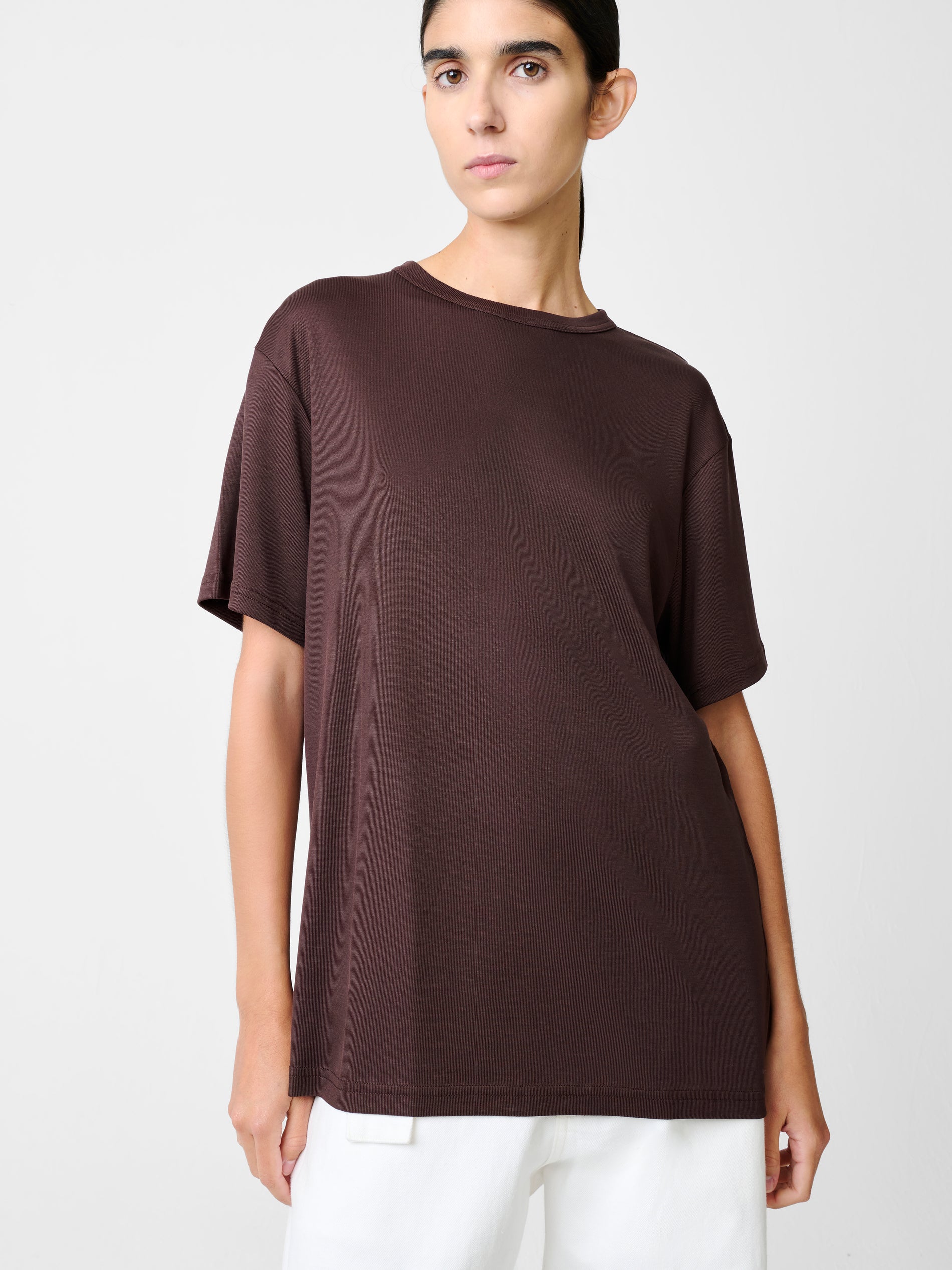 Rond T-shirt in Chocolate Brown - Studio Nicholson