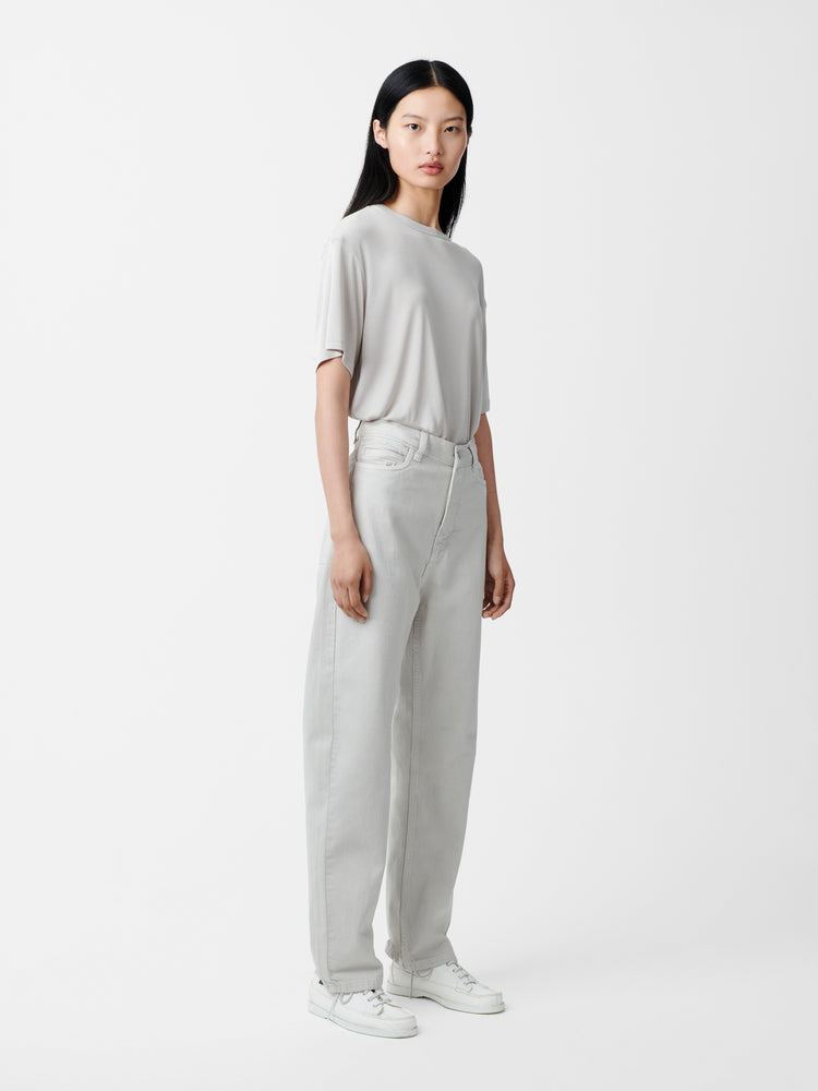 Ruthe Denim Pant in Bone Grey