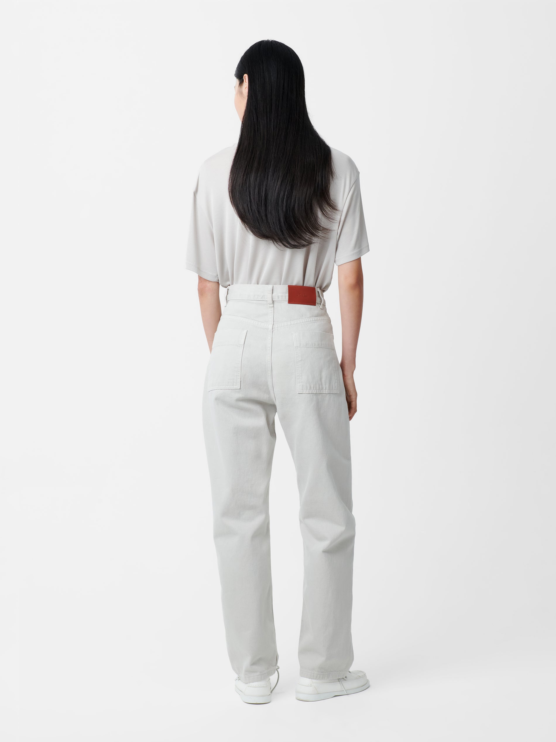 Simmons Lyocell T-shirt in Bone Grey - Studio Nicholson