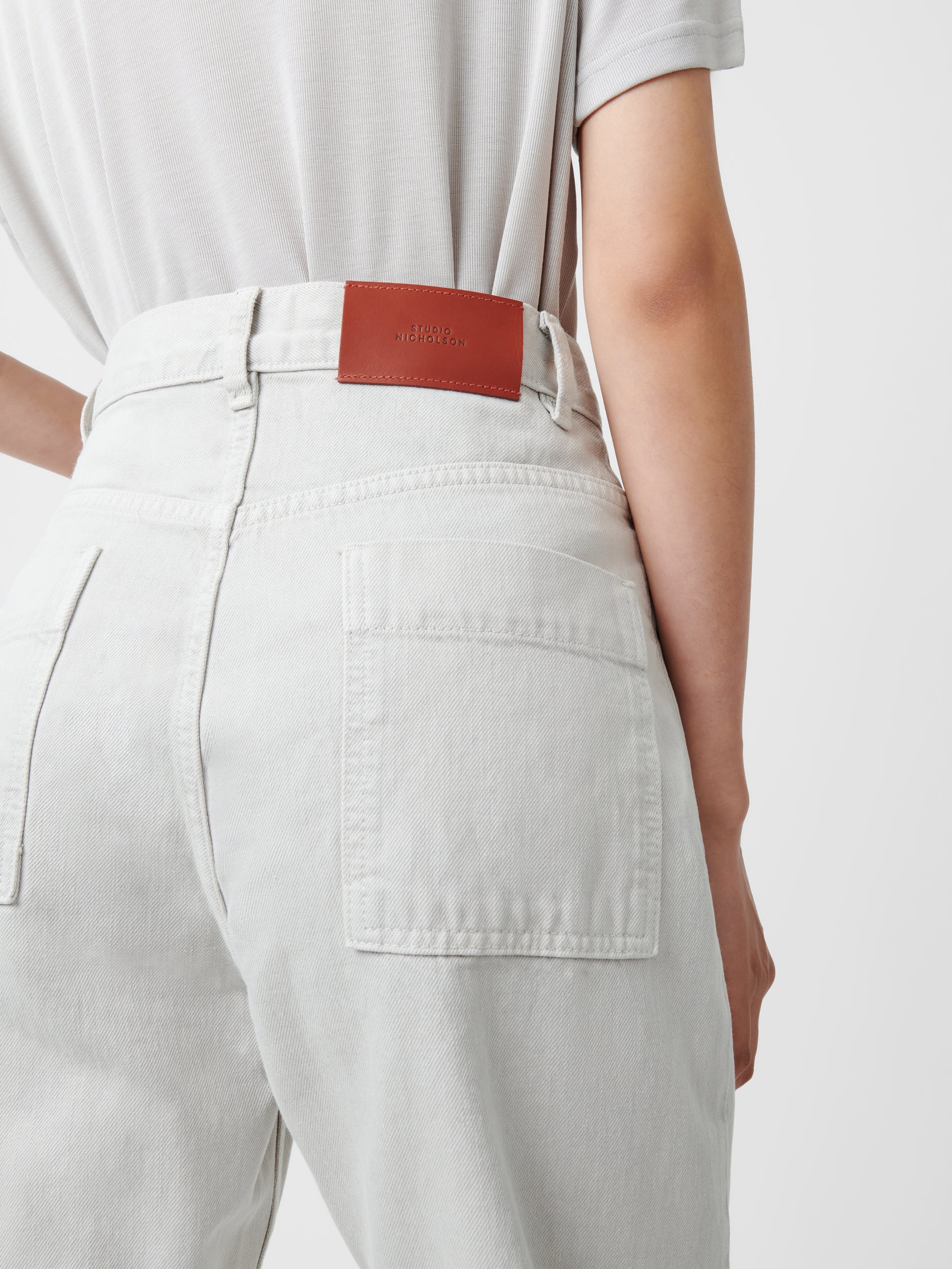 Ruthe Denim Pant in Bone Grey - Studio Nicholson