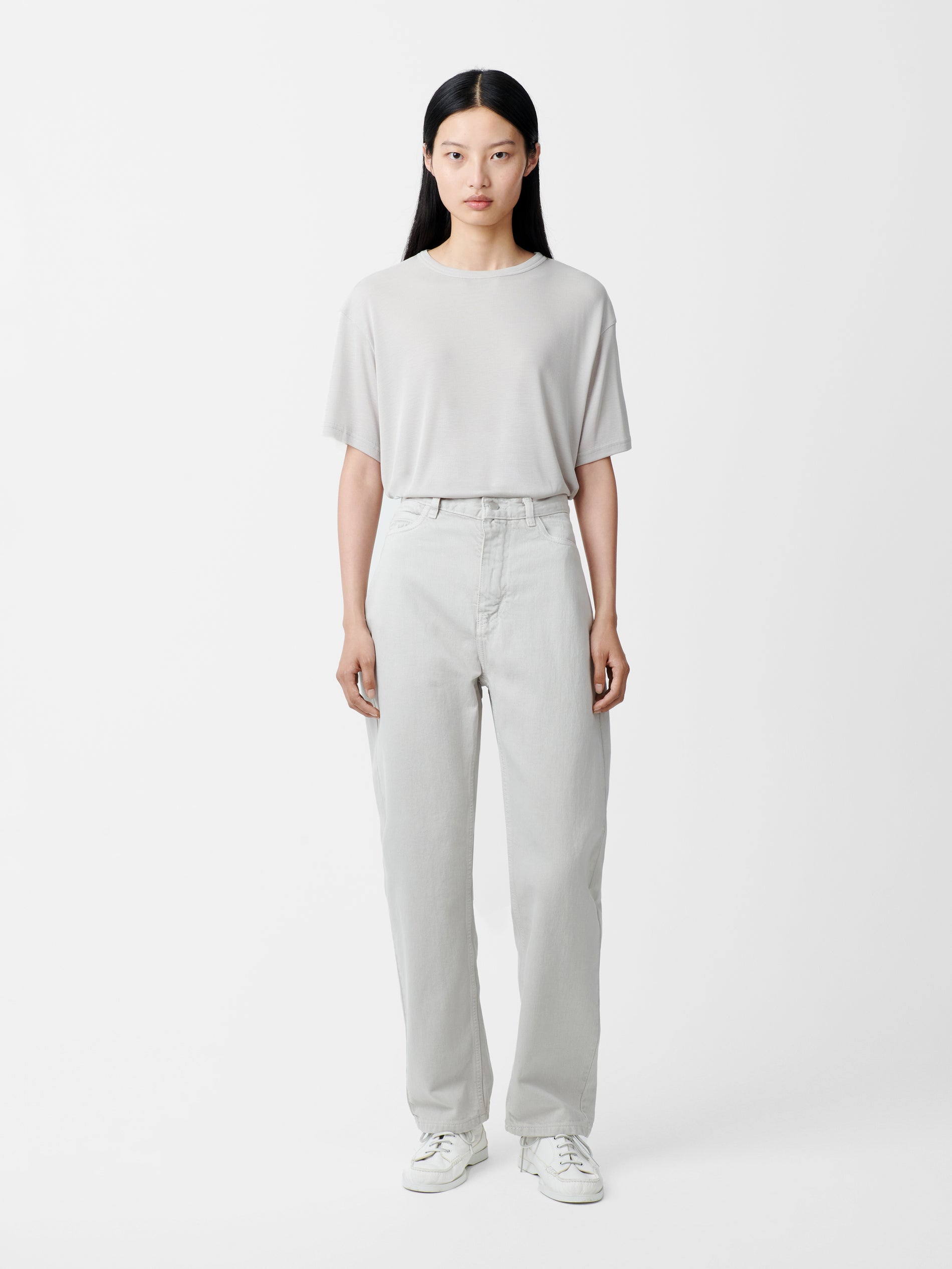 Ruthe Denim Pant in Bone Grey - Studio Nicholson