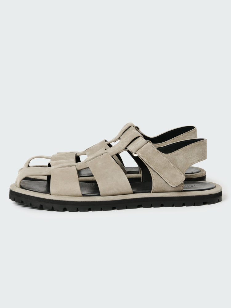 Men's Sandom Suede Sandal in Rainy Day Grey