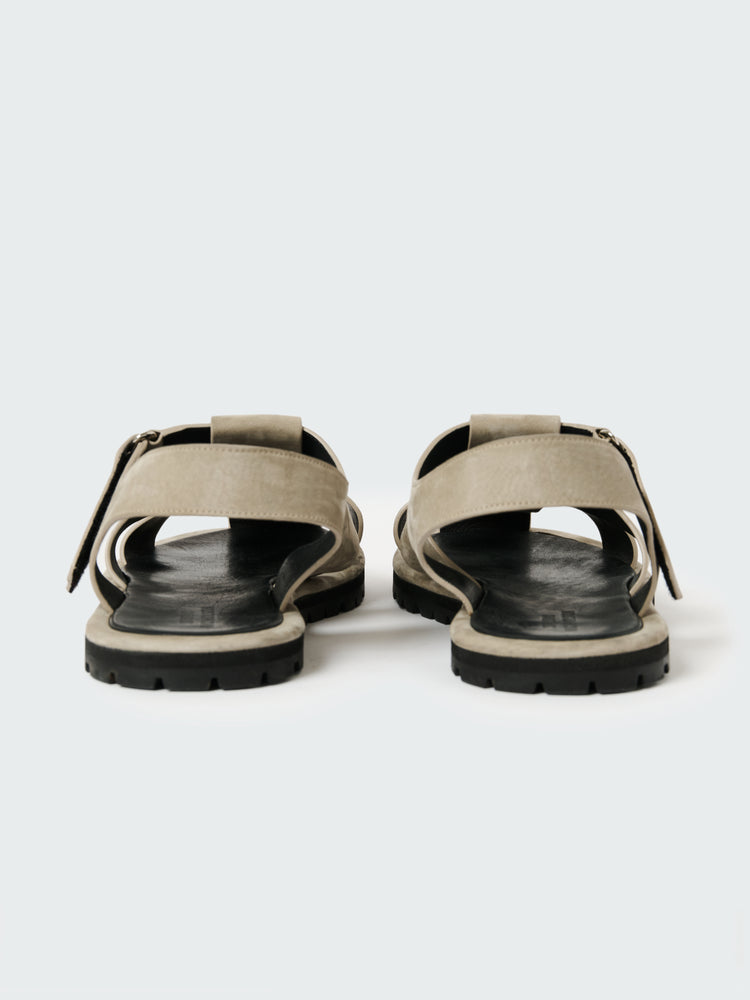 Men's Sandom Suede Sandal in Rainy Day Grey
