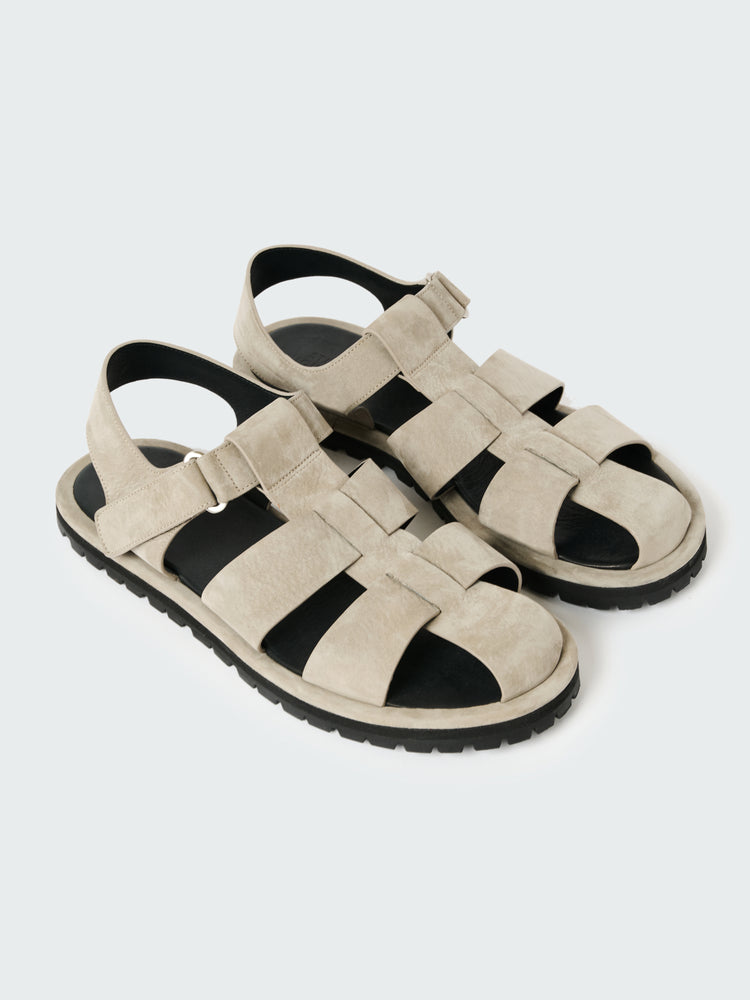 Men's Sandom Suede Sandal in Rainy Day Grey