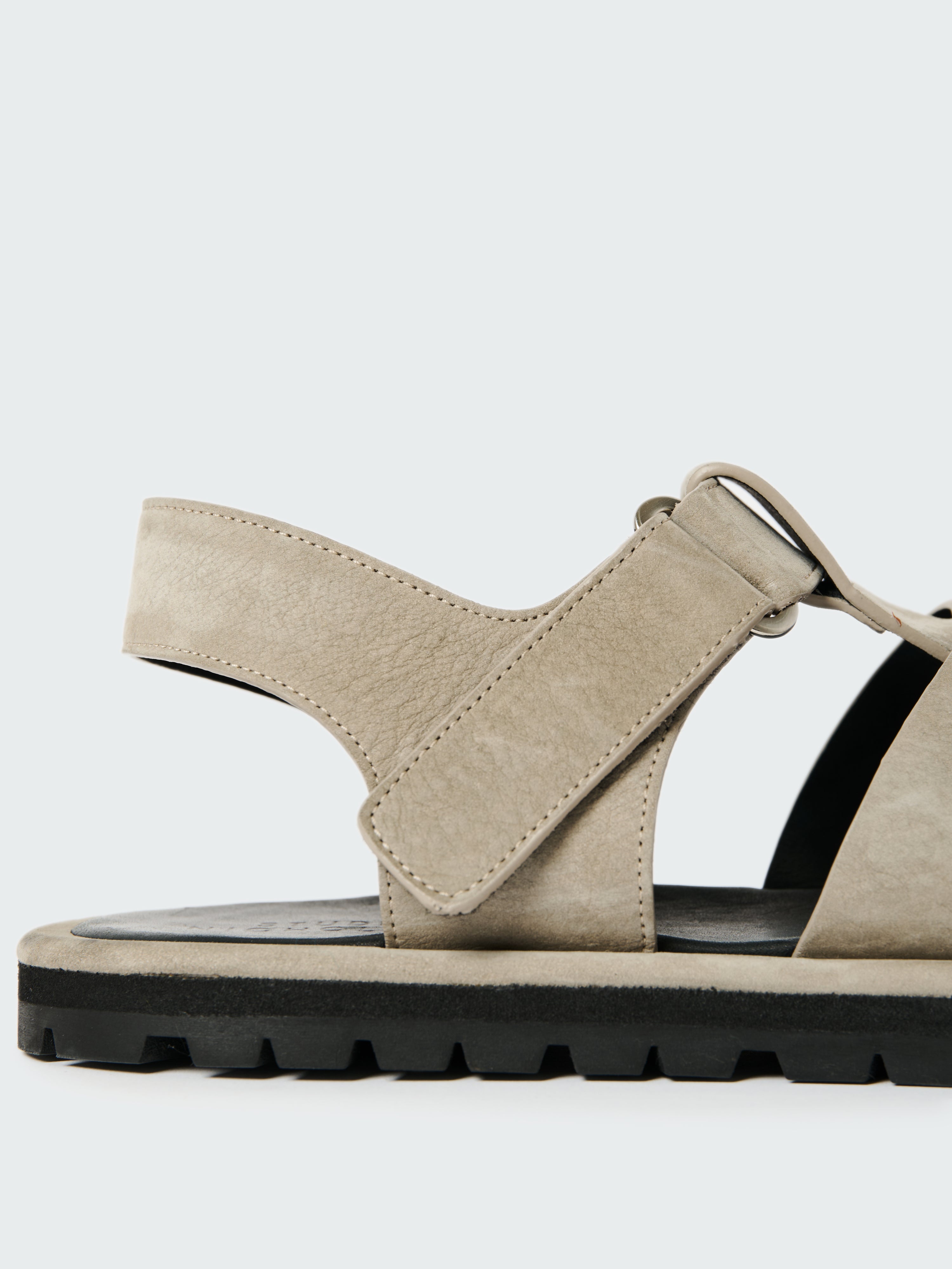 Men's Sandom Suede Sandal in Rainy Day Grey