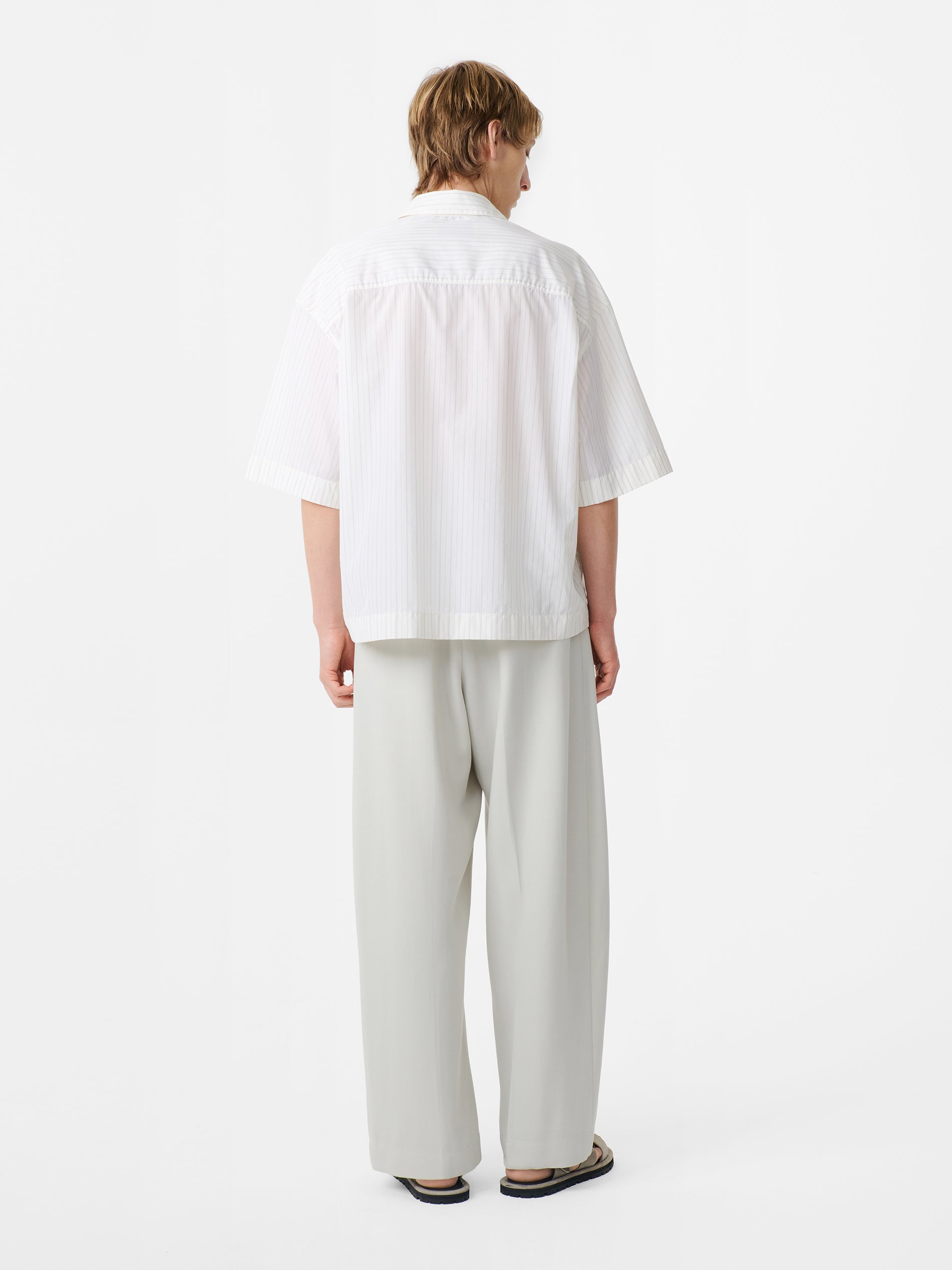 Sanko Shirt in Parchment Stripe