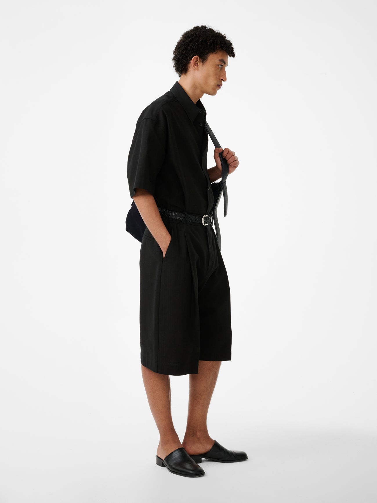 Sanko Shirt in Black - Studio Nicholson