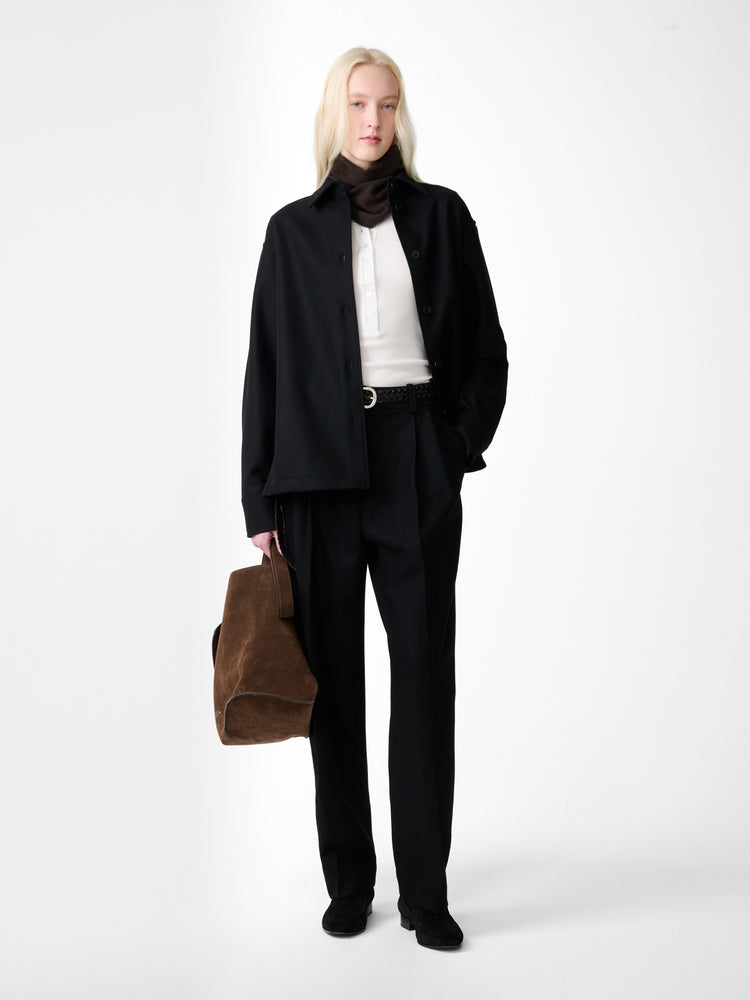 Santini Wool Shirt in Black