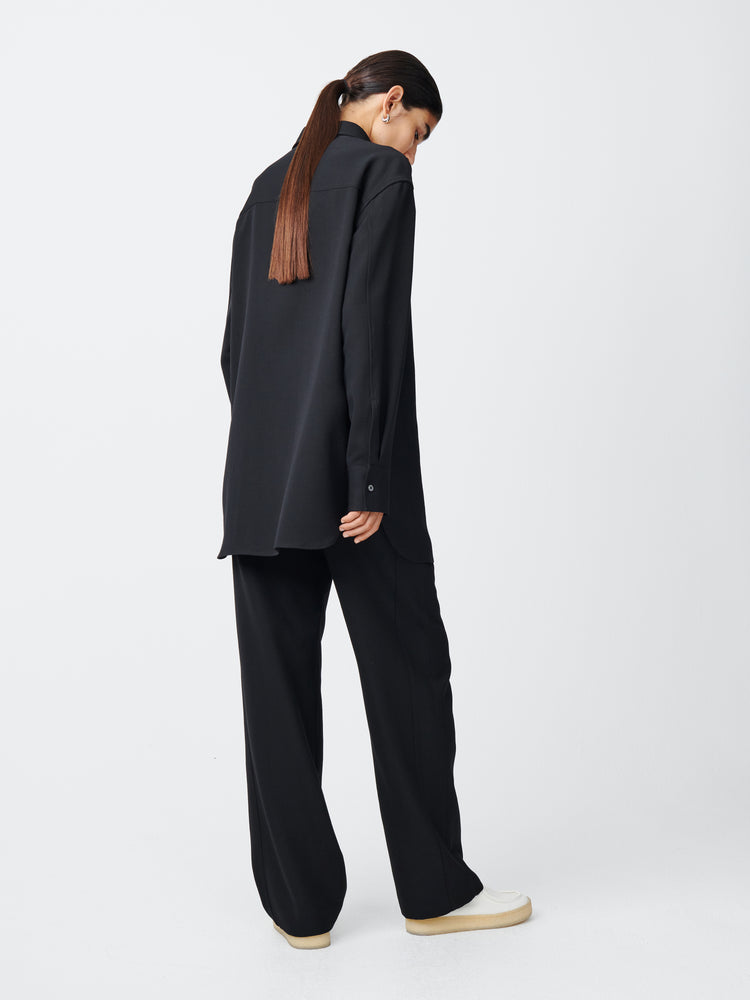 Santos Wool Shirt in Black