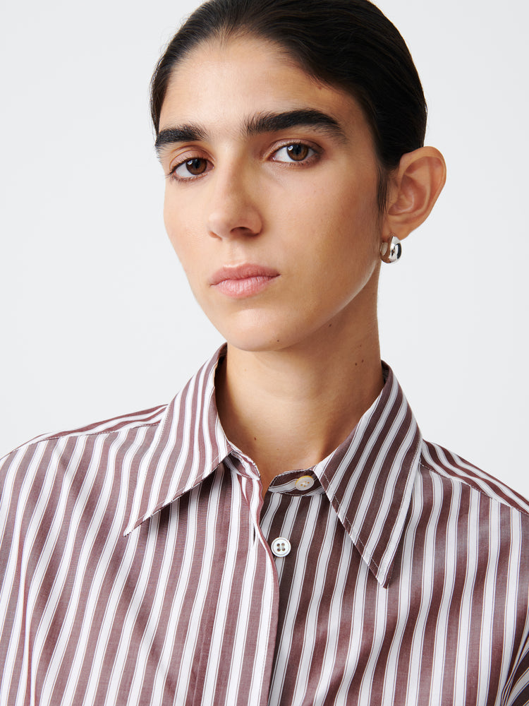 Santos Shirt in Rosewood Stripe