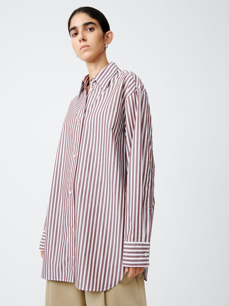 Santos Shirt in Rosewood Stripe