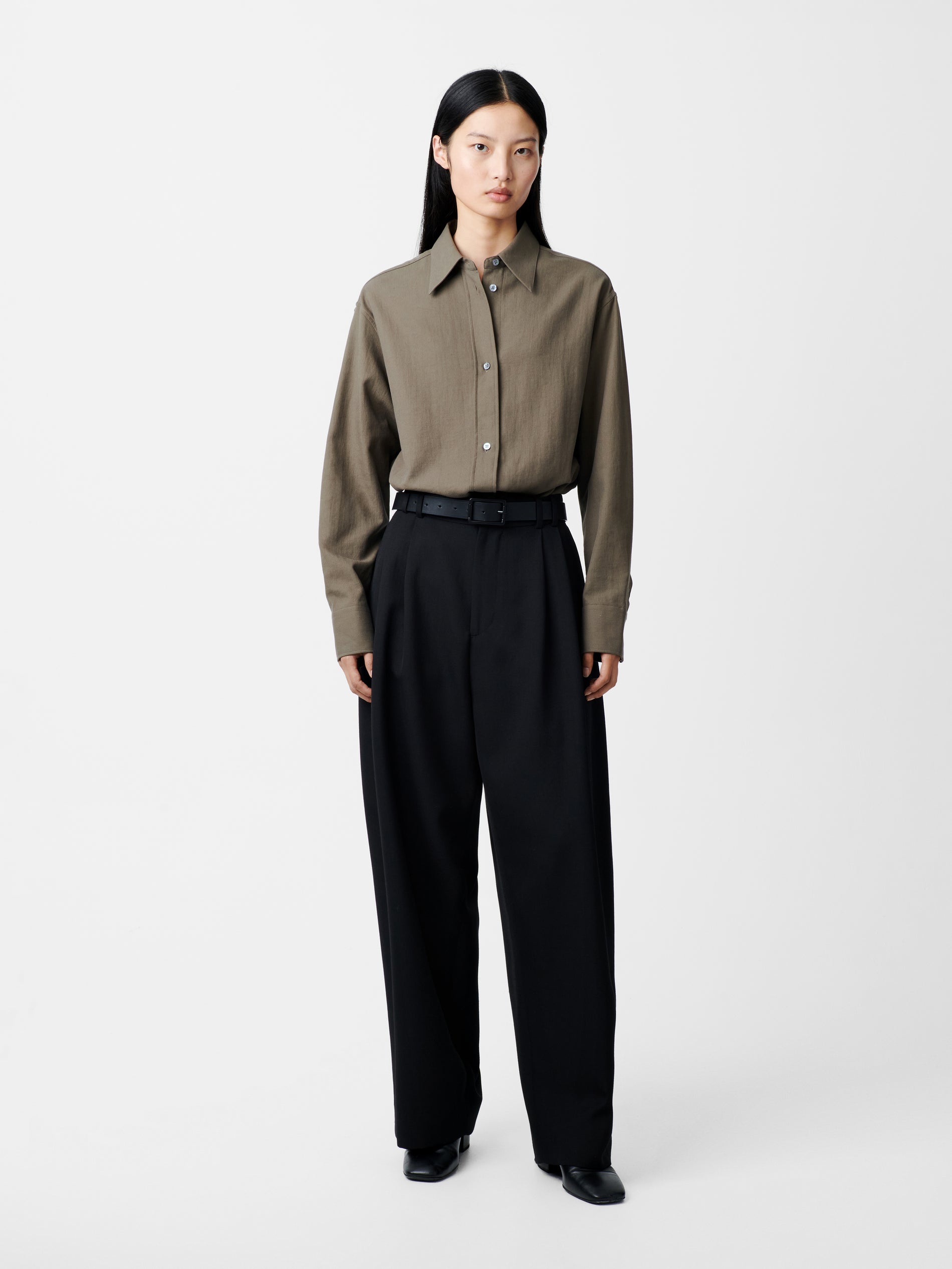 Santos Shirt in Fossil - Studio Nicholson