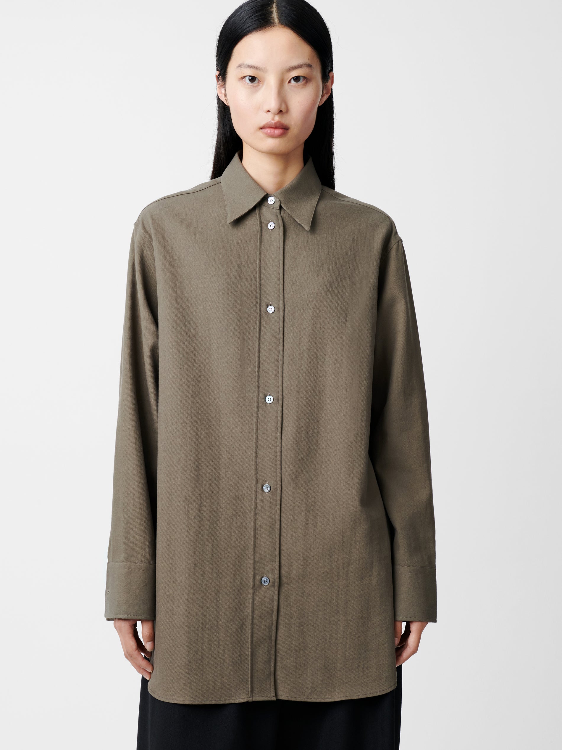Santos Shirt in Fossil - Studio Nicholson