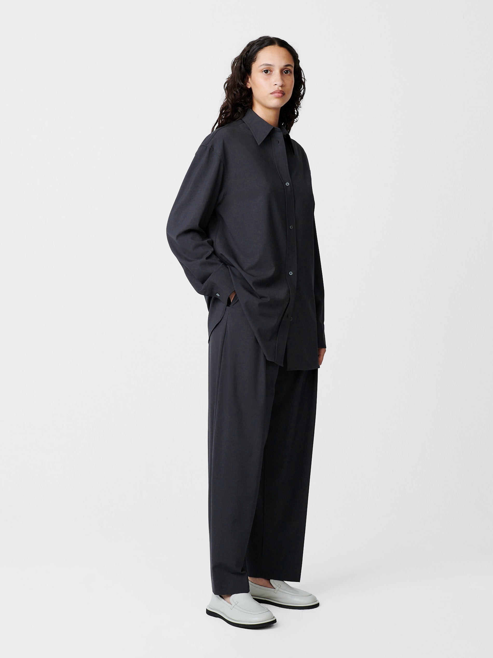 Santos Shirt in Seal Blue - Studio Nicholson