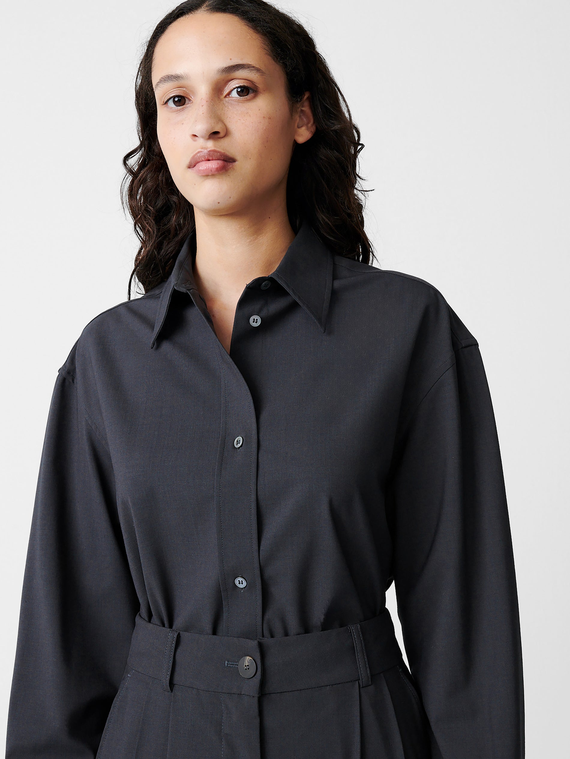 Santos Shirt in Seal Blue - Studio Nicholson
