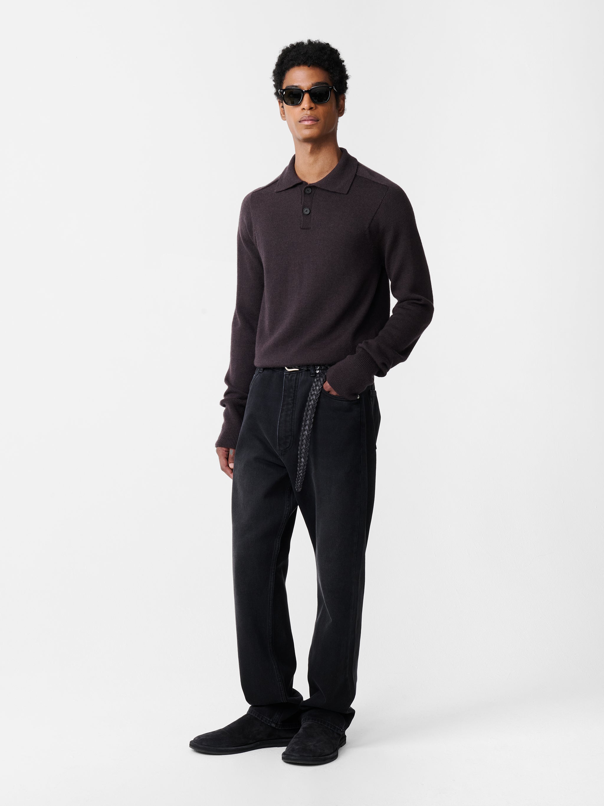 【STUDIO NICHOLSON】12GG LONG SLEEVE POLO STUDIO NICHOLSON / スタジオニコルソン】 12GG LONG SLEEVE POLO (NOE