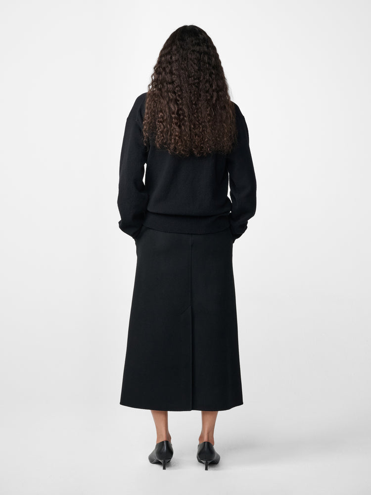 Savi Wool Skirt in Black