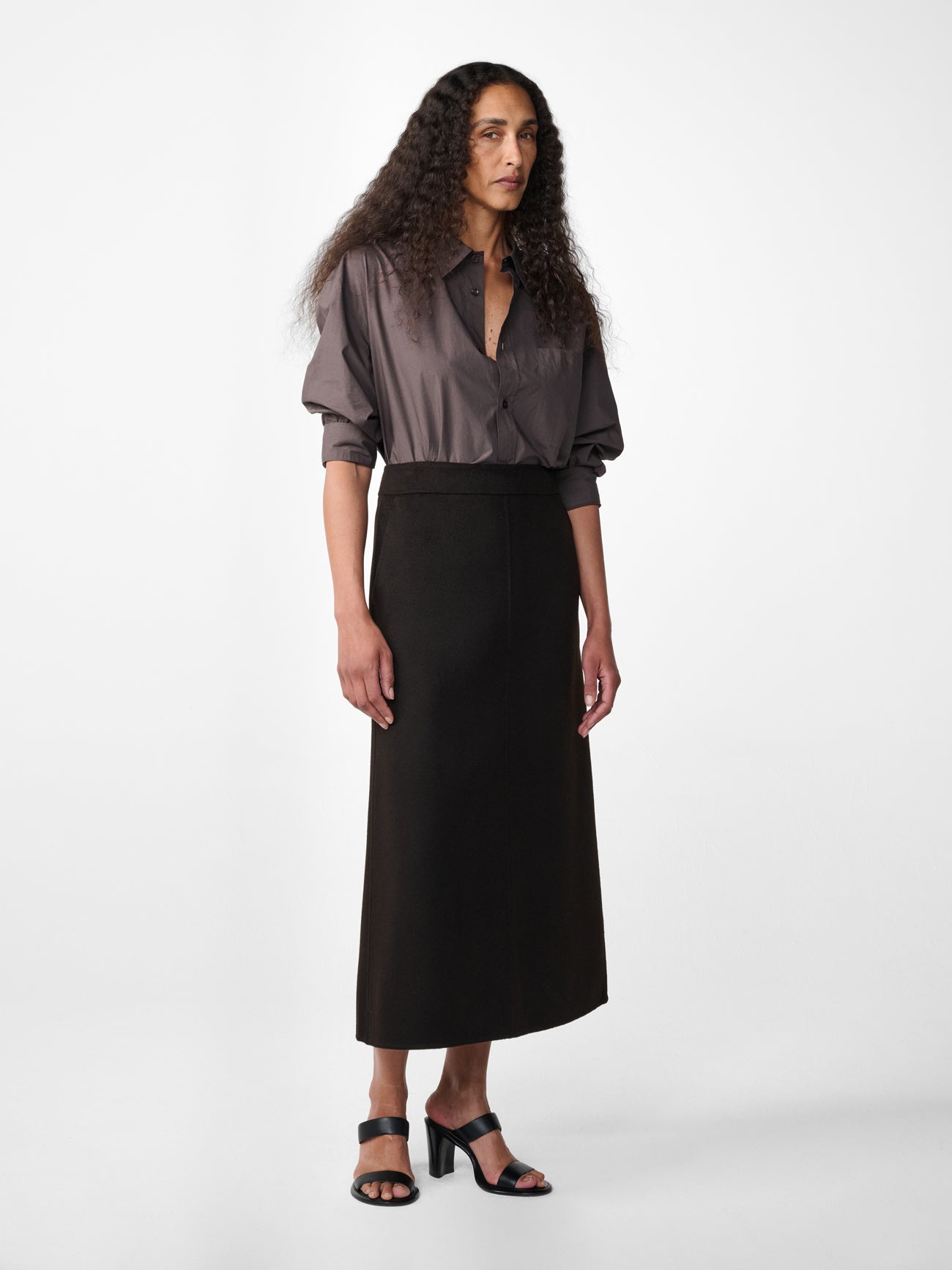 Savi Wool Skirt in Ore