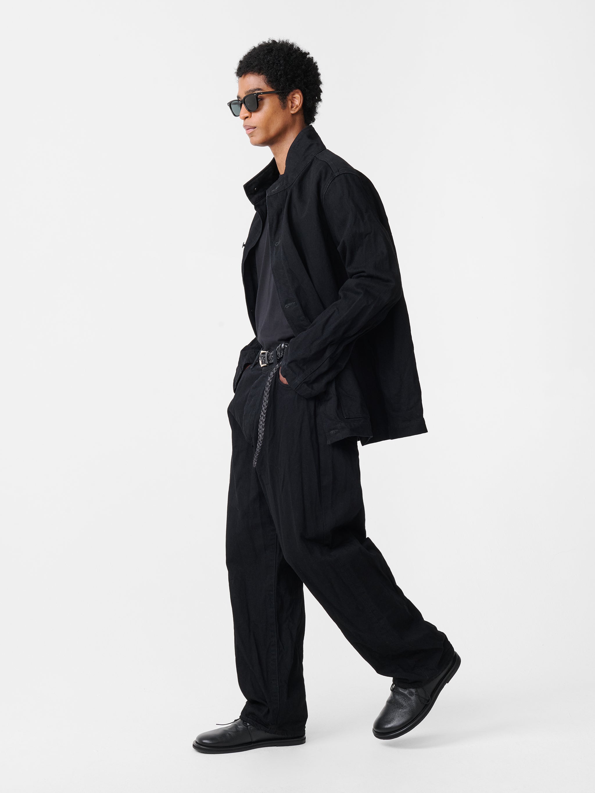 Seb Crinkle Denim Pant in Black – Studio Nicholson