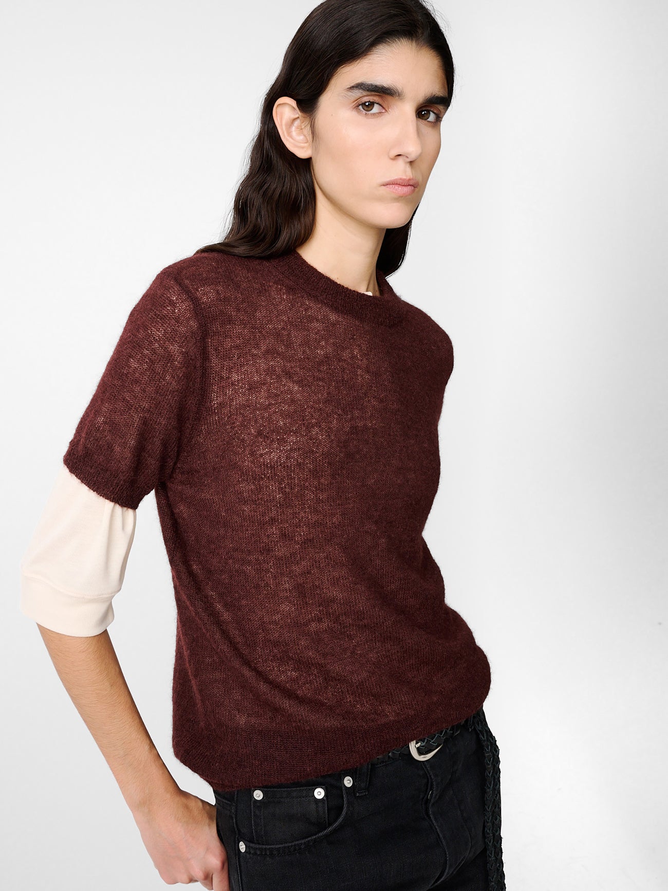 Seren Knit in Mulberry - Studio Nicholson