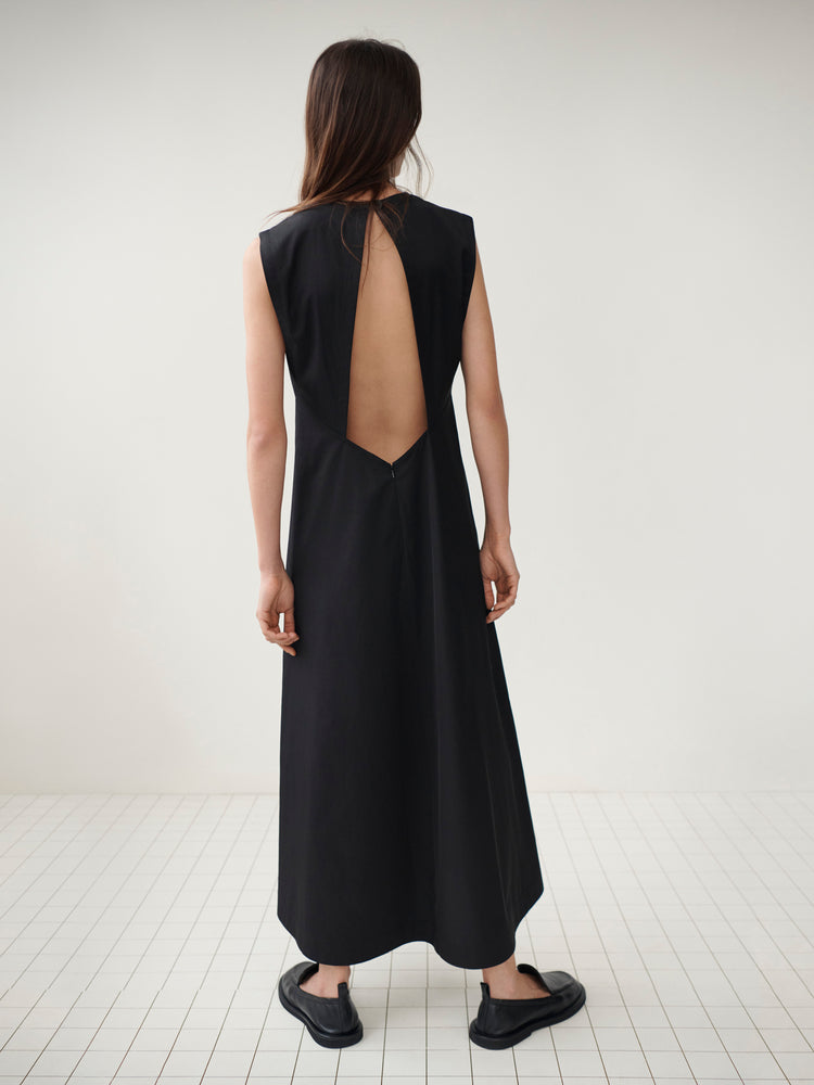 Sevan Wool Viscose Dress in Black