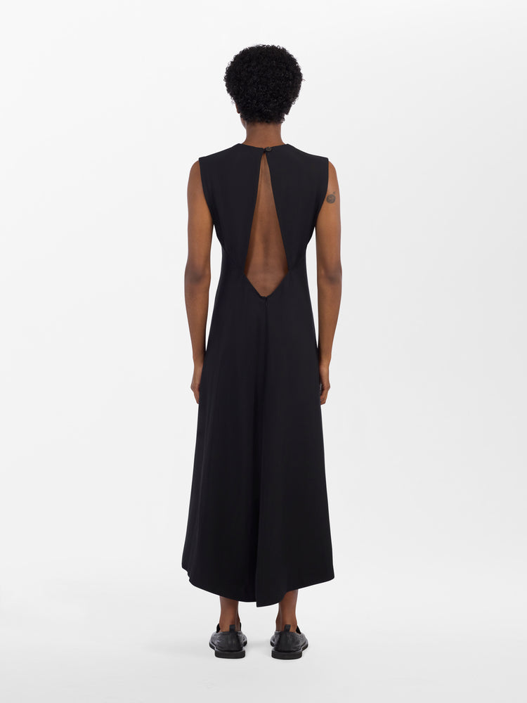 Sevan Wool Viscose Dress in Black
