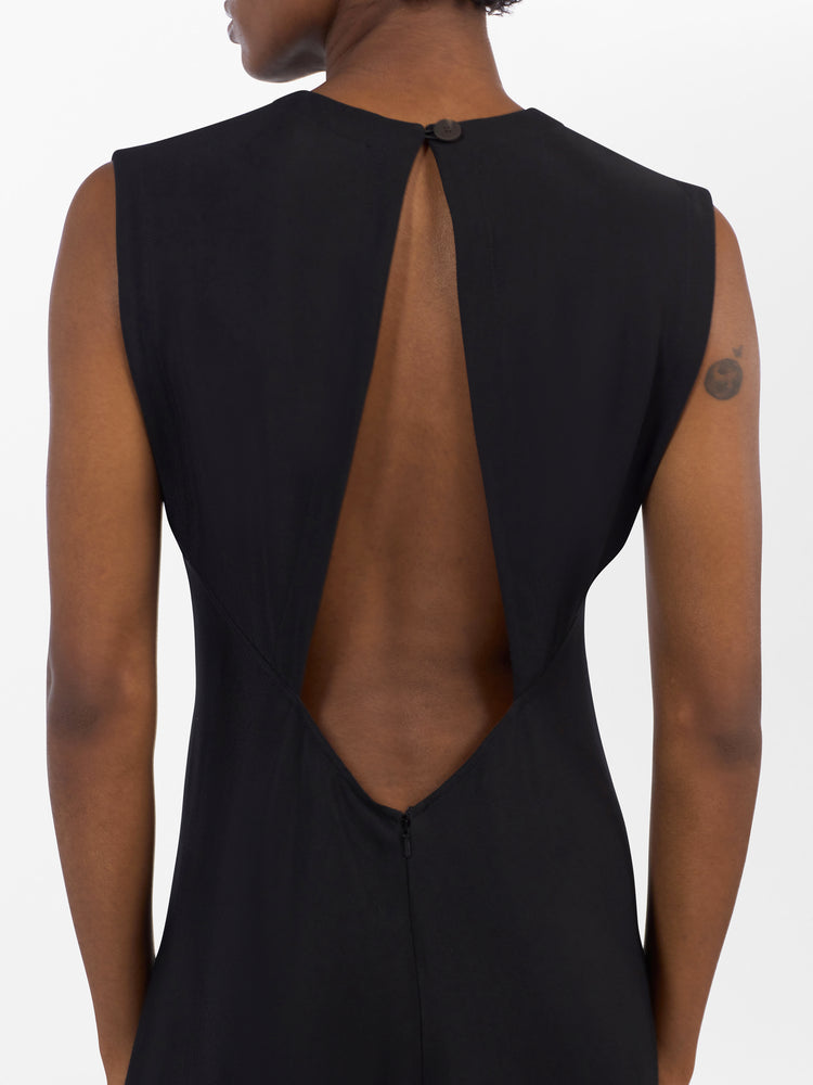 Sevan Wool Viscose Dress in Black