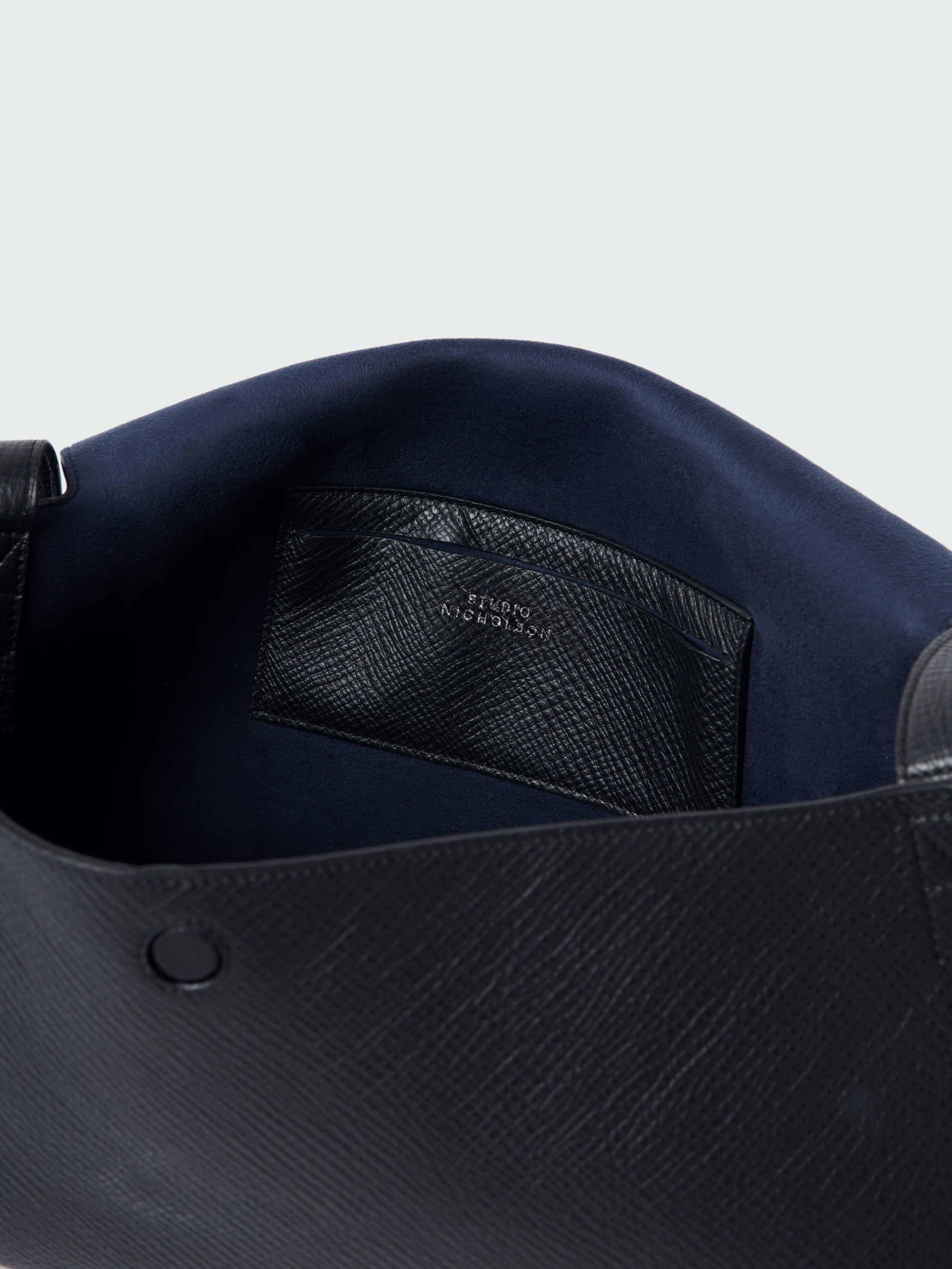 Shiboru Leather Bag in Darkest Navy - Studio Nicholson