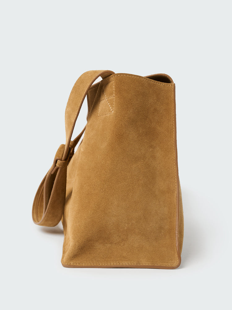 Shiboru Suede Bag in Sand