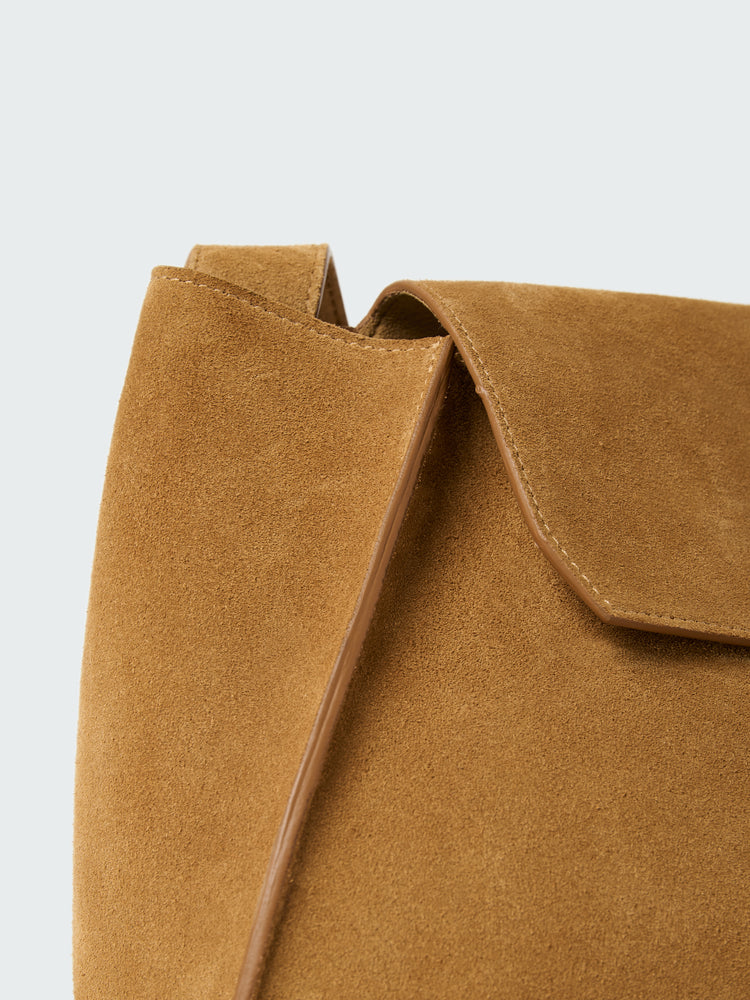 Shiboru Suede Bag in Sand