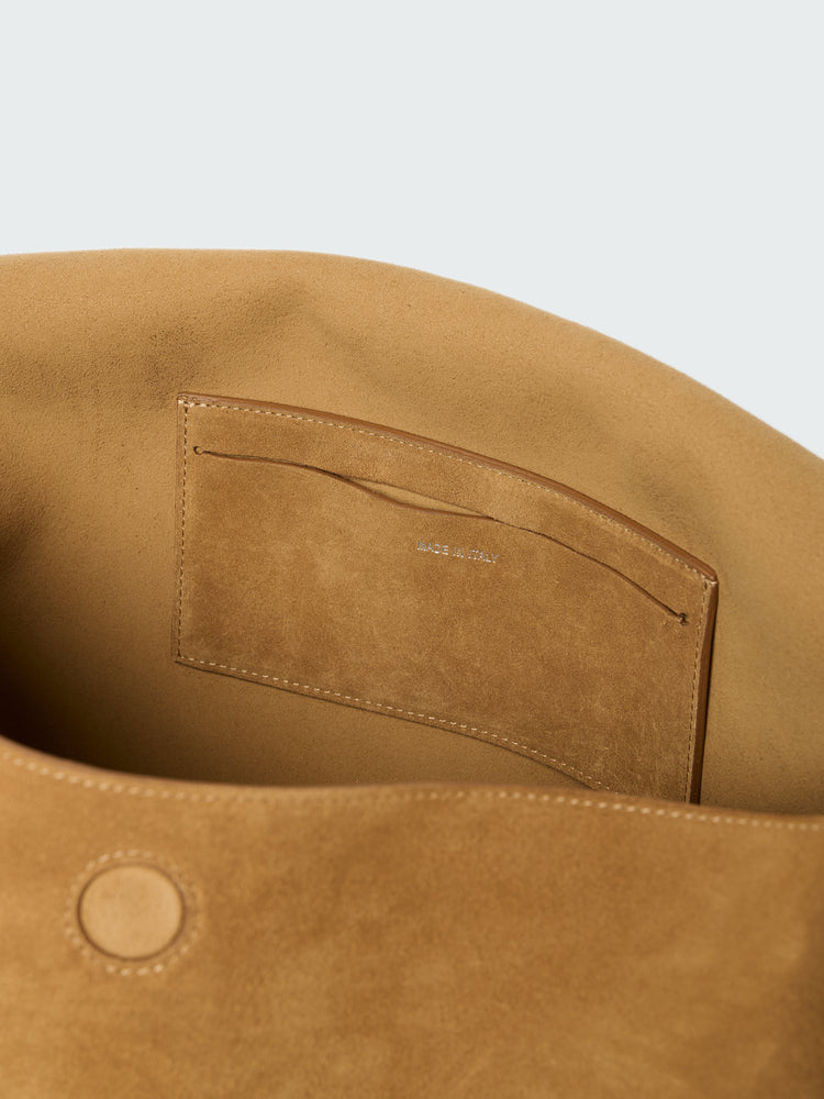 Shiboru Suede Bag in Sand