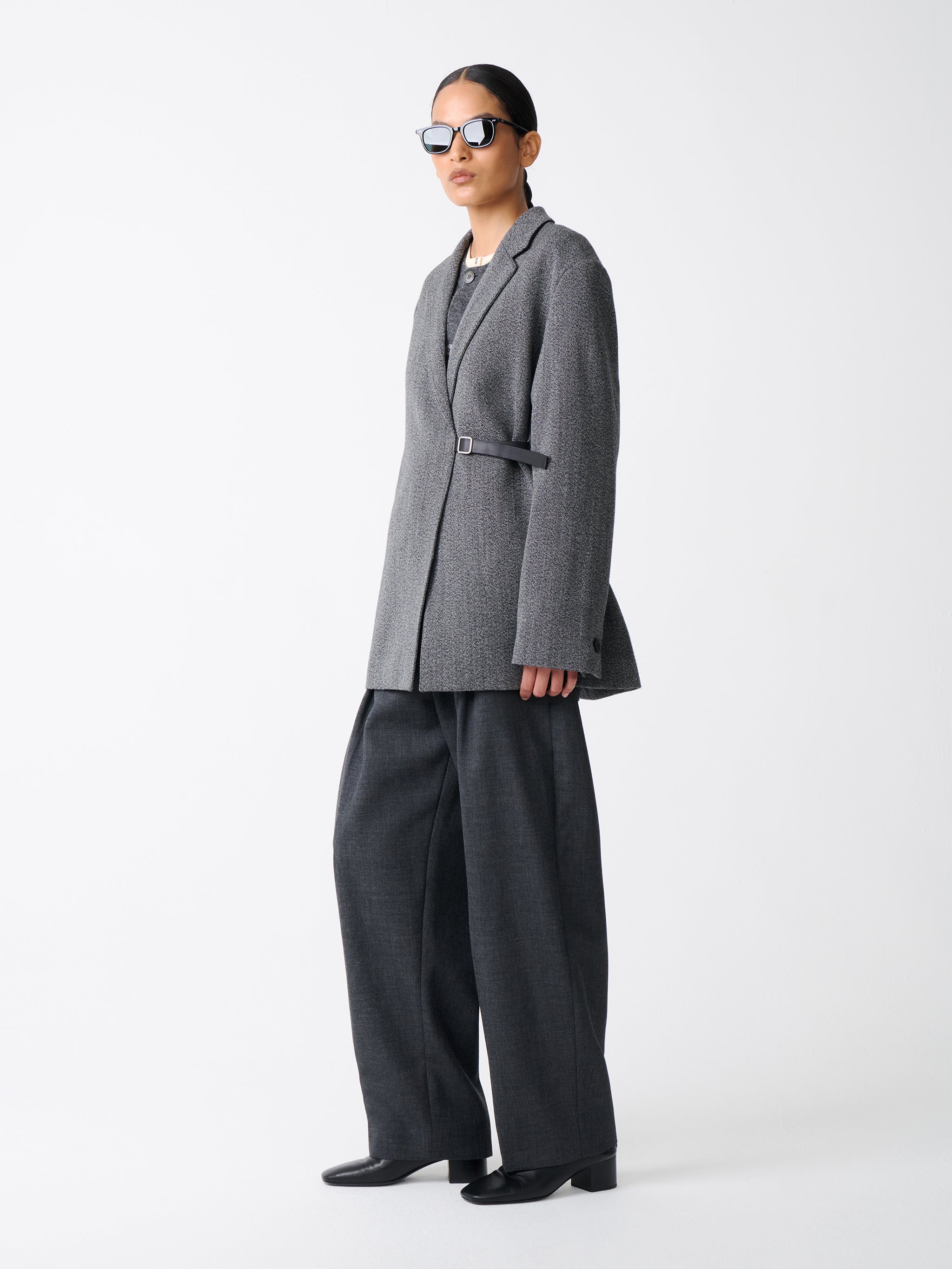 Silas Wool Jacket in Black / White – Studio Nicholson