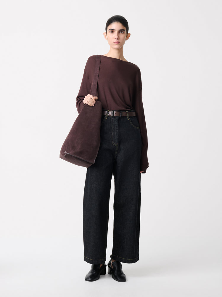 Simmons Lyocell T-shirt in Chocolate Brown