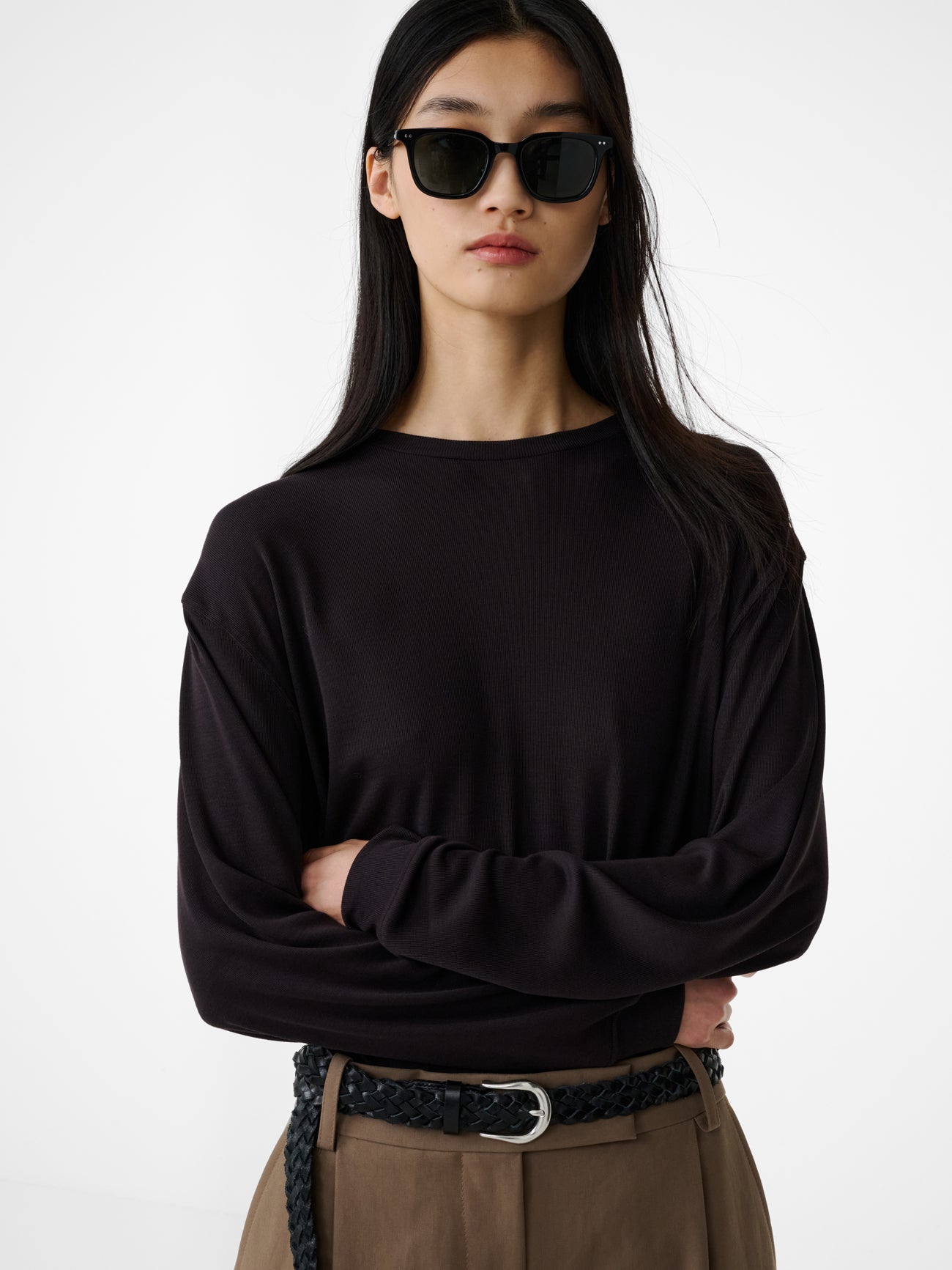 Simmons Long Sleeve Jersey in Black Grape