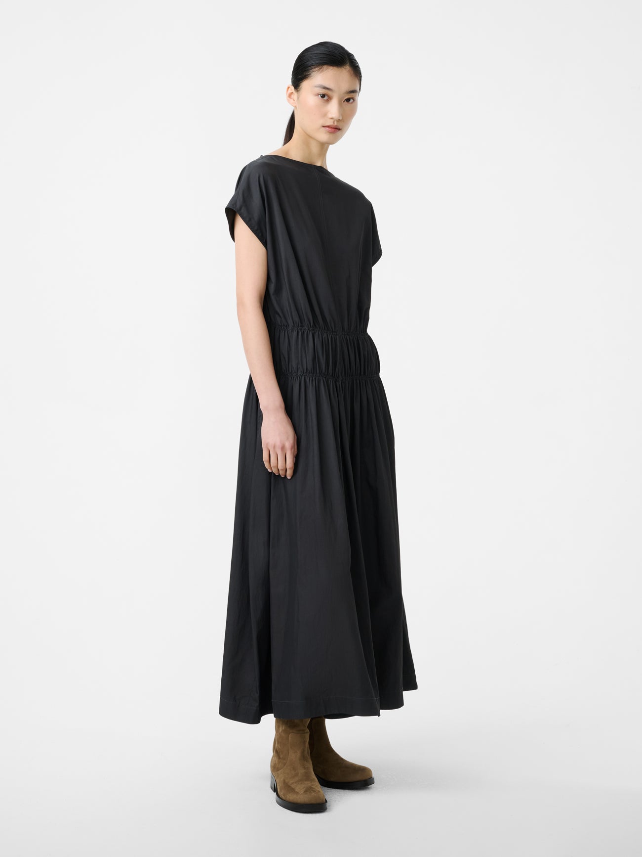 Simos Dress in Coal - Studio Nicholson