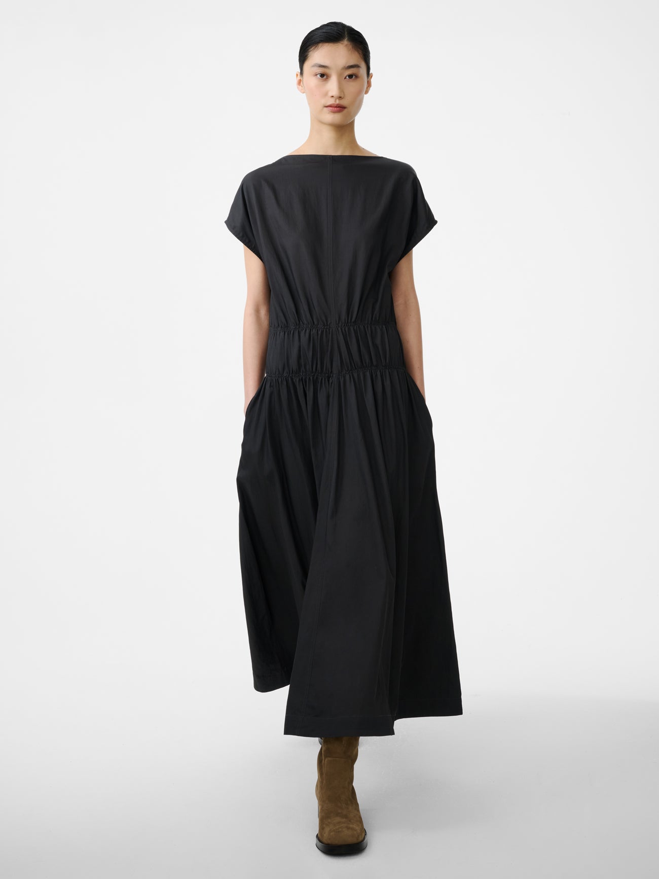 Simos Dress in Coal - Studio Nicholson
