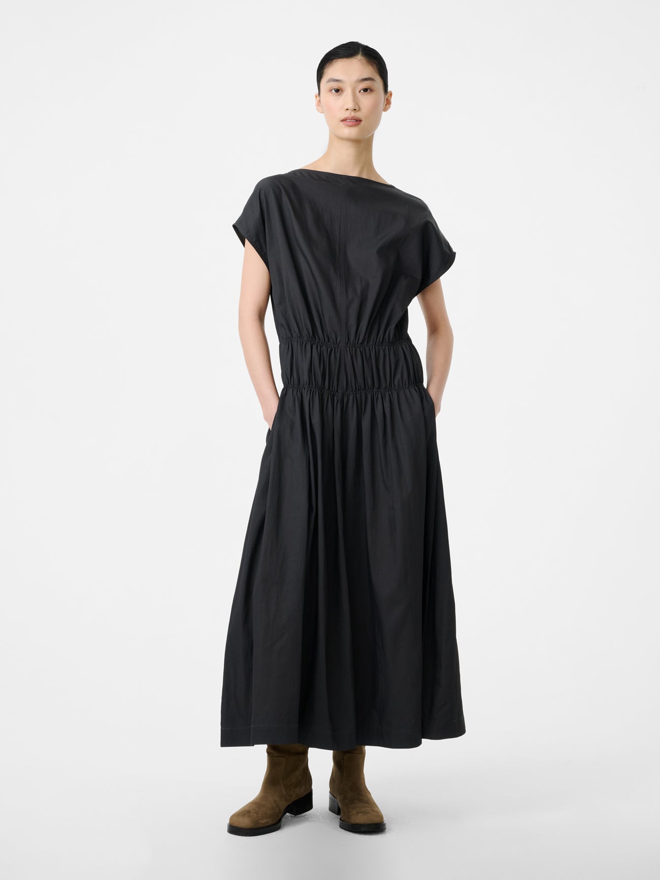 Simos Dress in Coal - Studio Nicholson