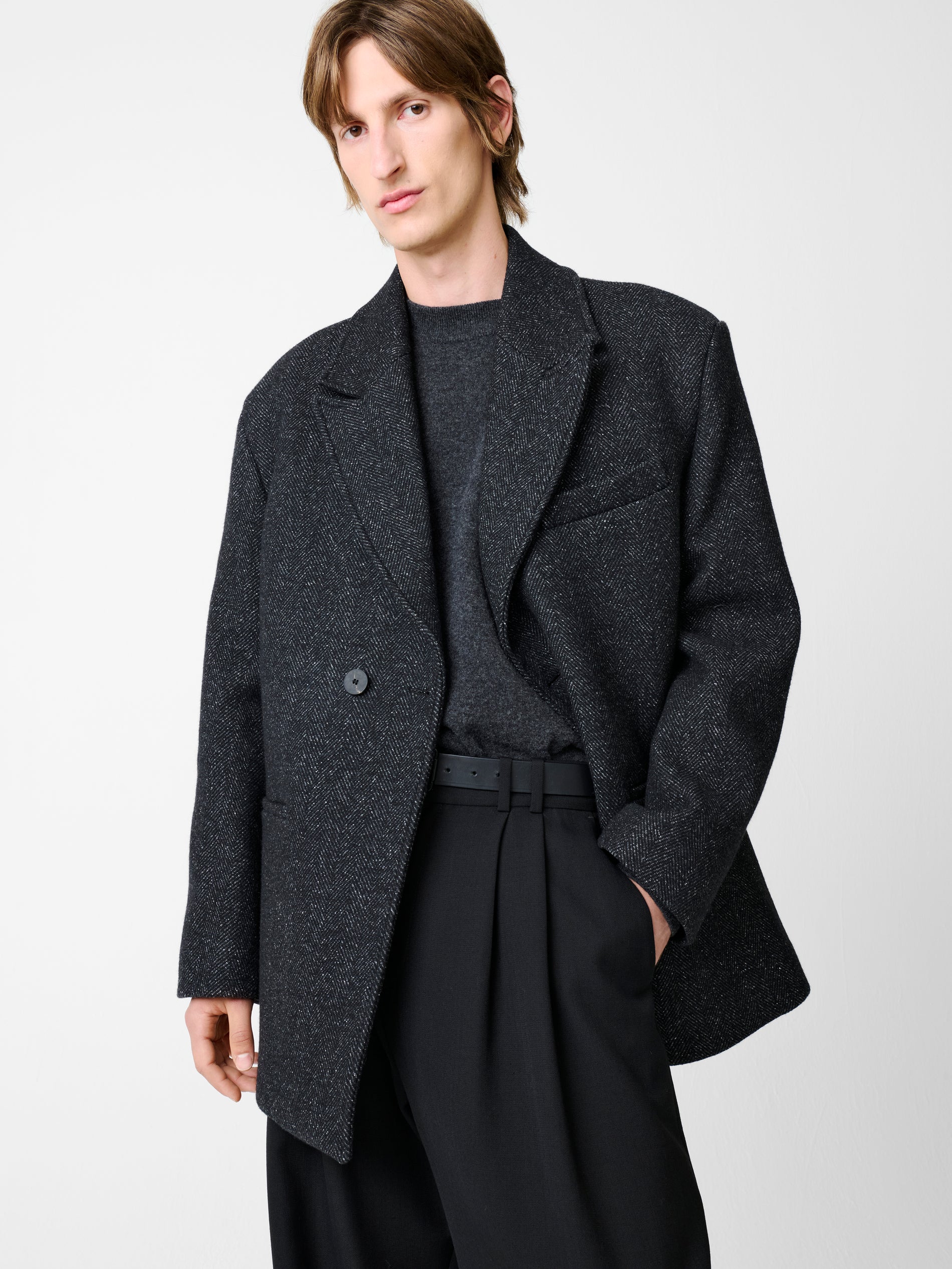 Slip Coat in Tweed Multi - Studio Nicholson