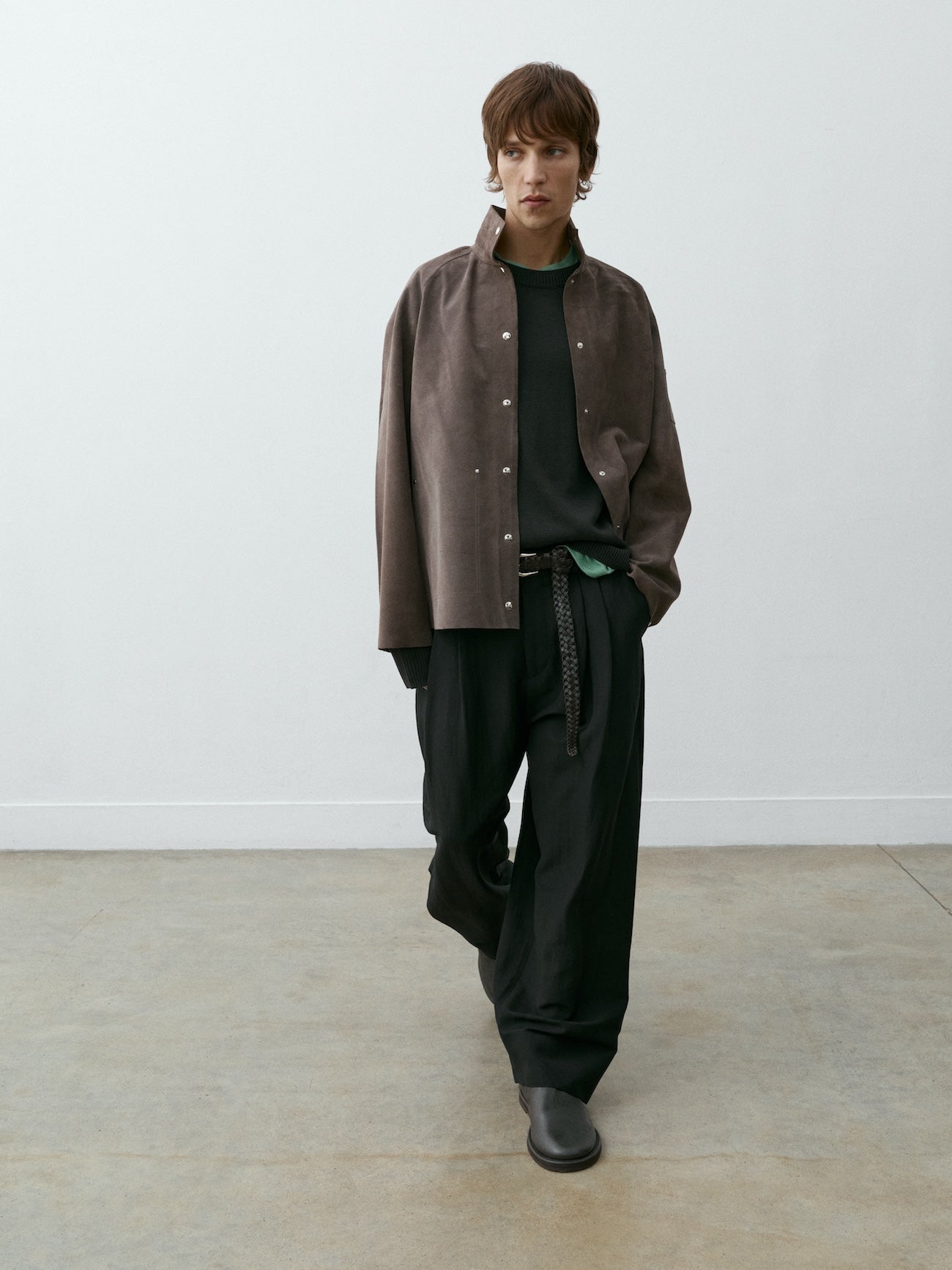 Men's Dash Suede Jacket in Grey