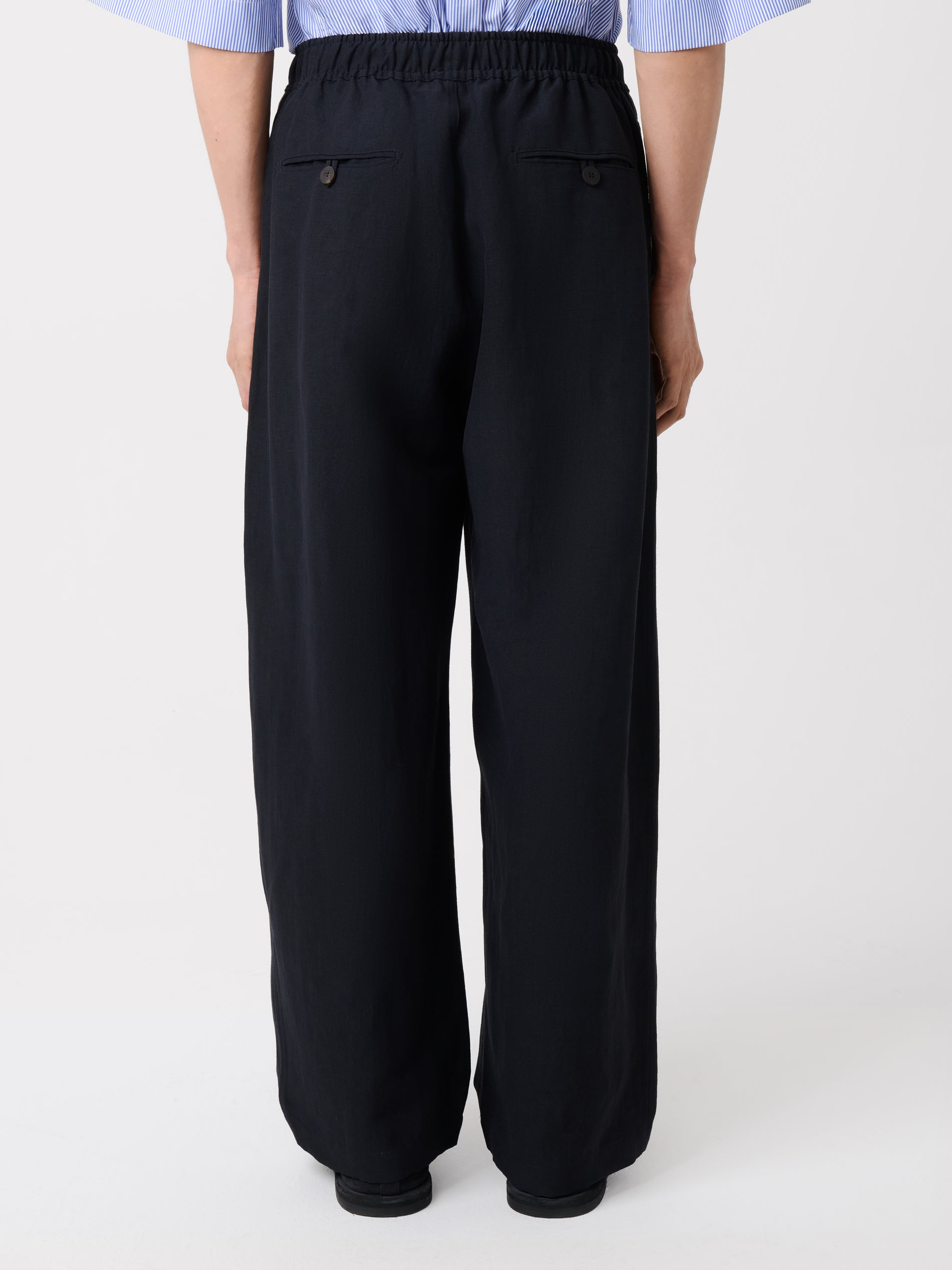 Sonny Drawstring Pant in Darkest Navy