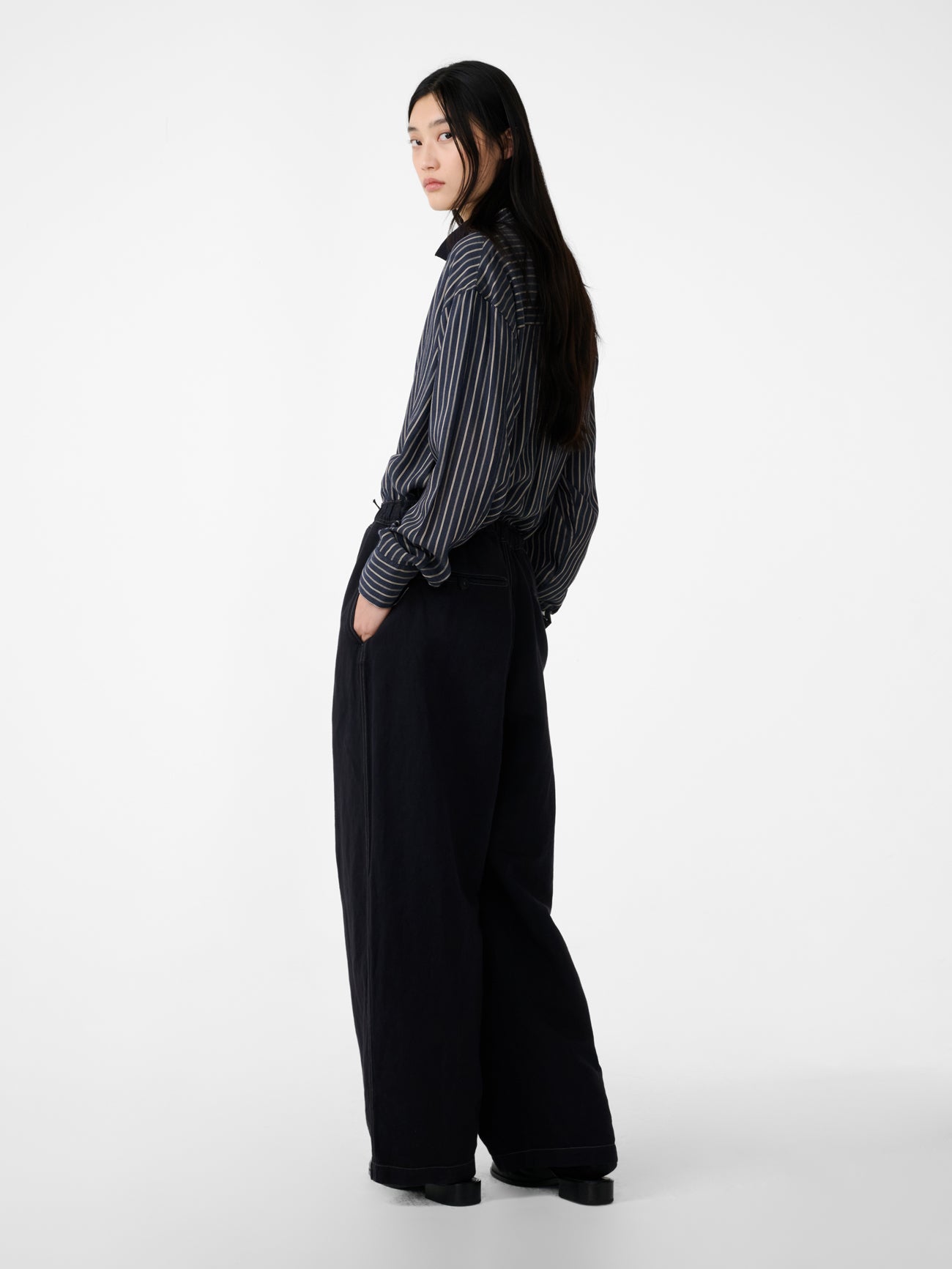 Sonny Pant in Black Grape - Studio Nicholson