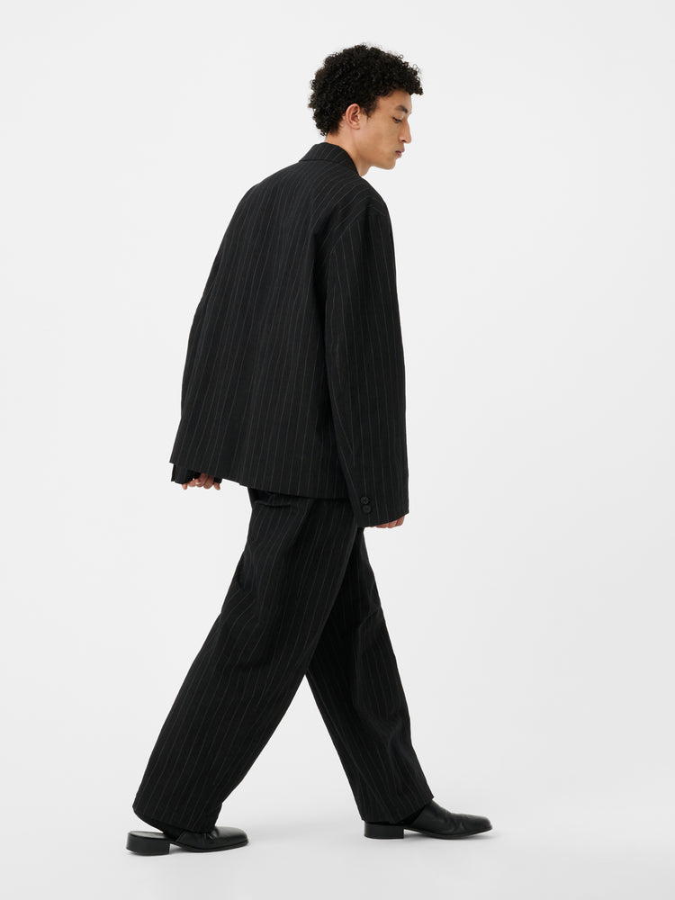 Sonny Pinstripe Pant in Black - Studio Nicholson