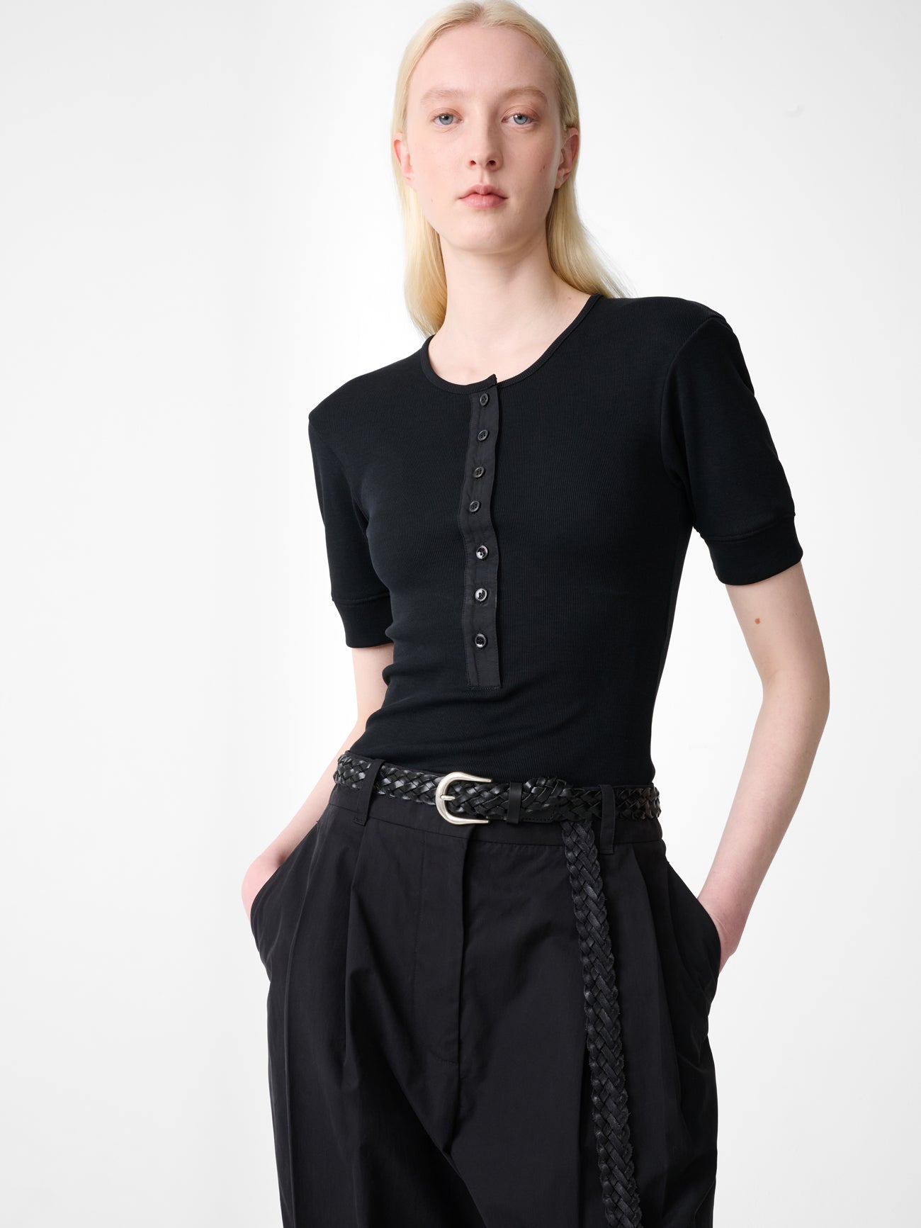 Plaited Belt in Cocoa