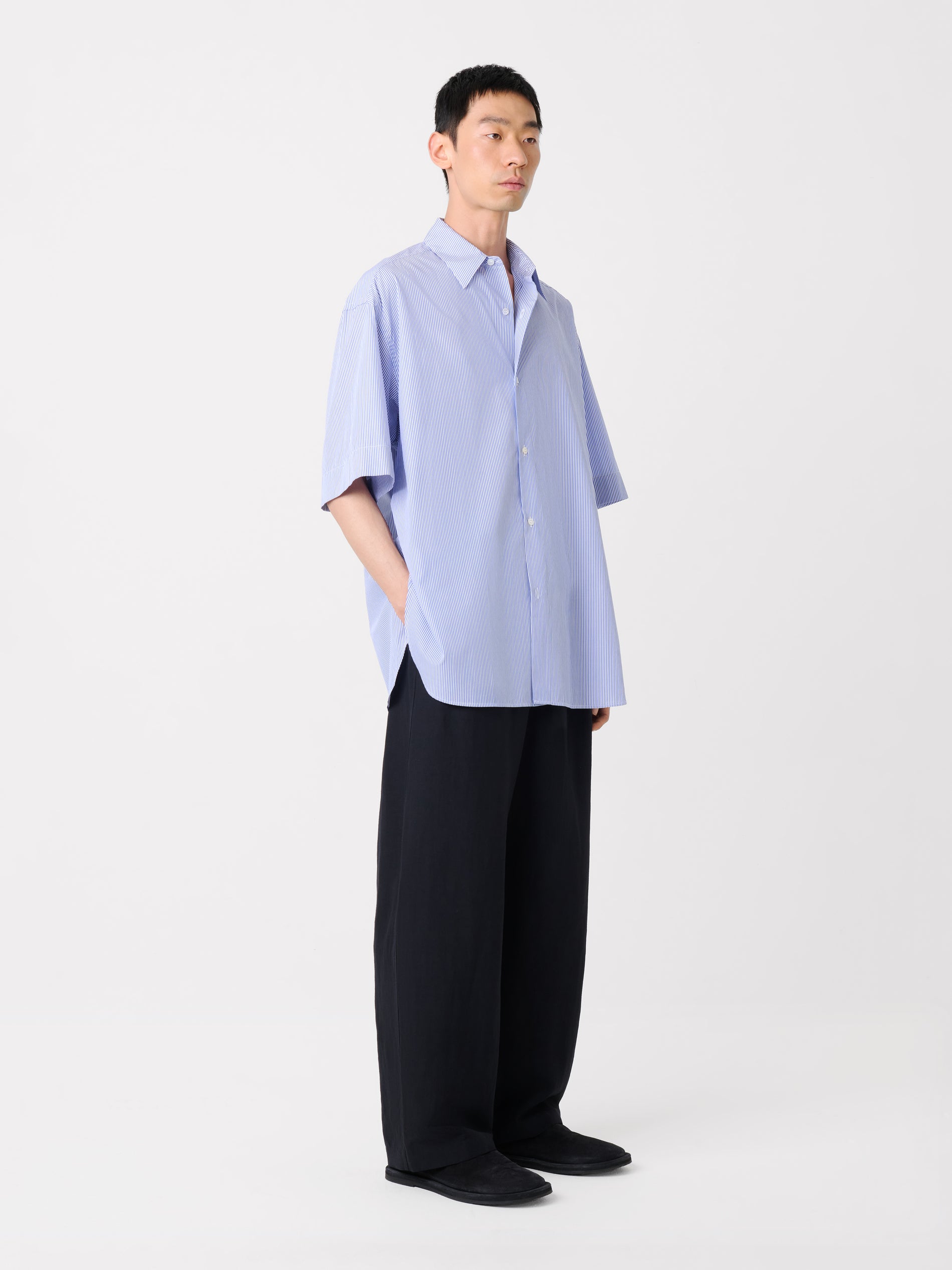 Sorono Shirt in Blue / White - Studio Nicholson
