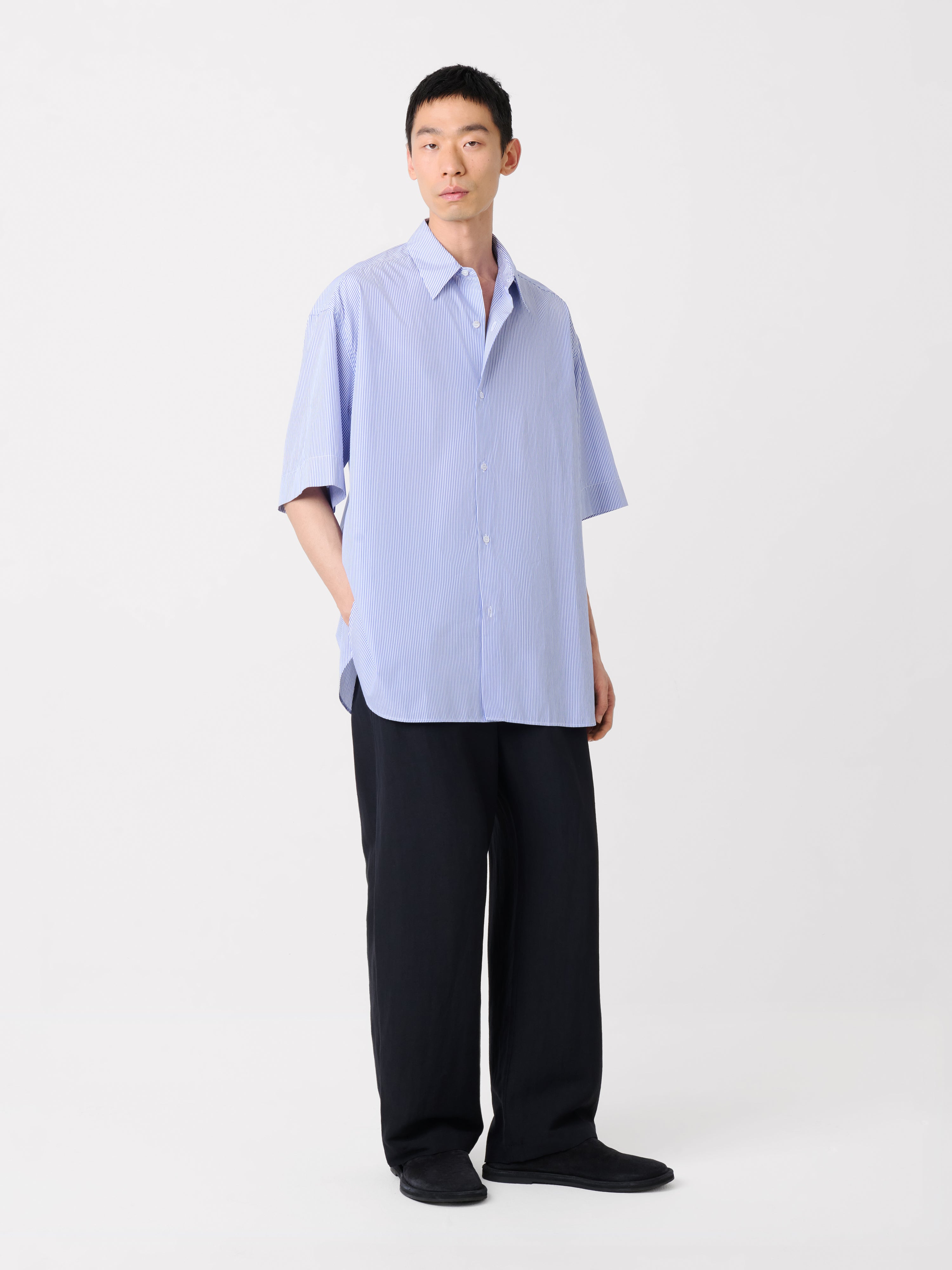 Sorono Shirt in Blue / White– Studio Nicholson
