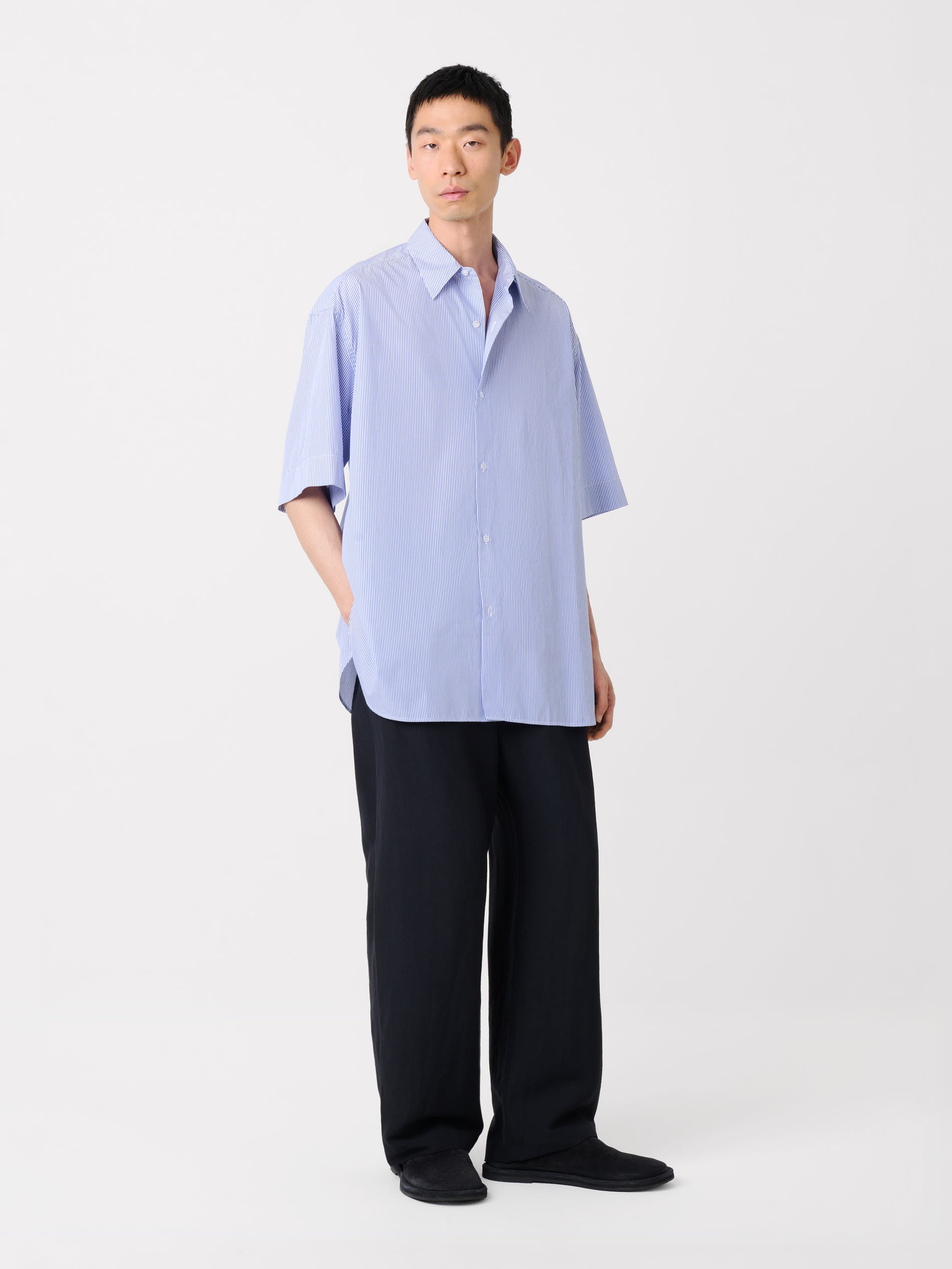 Sorono Shirt in Blue / White - Studio Nicholson