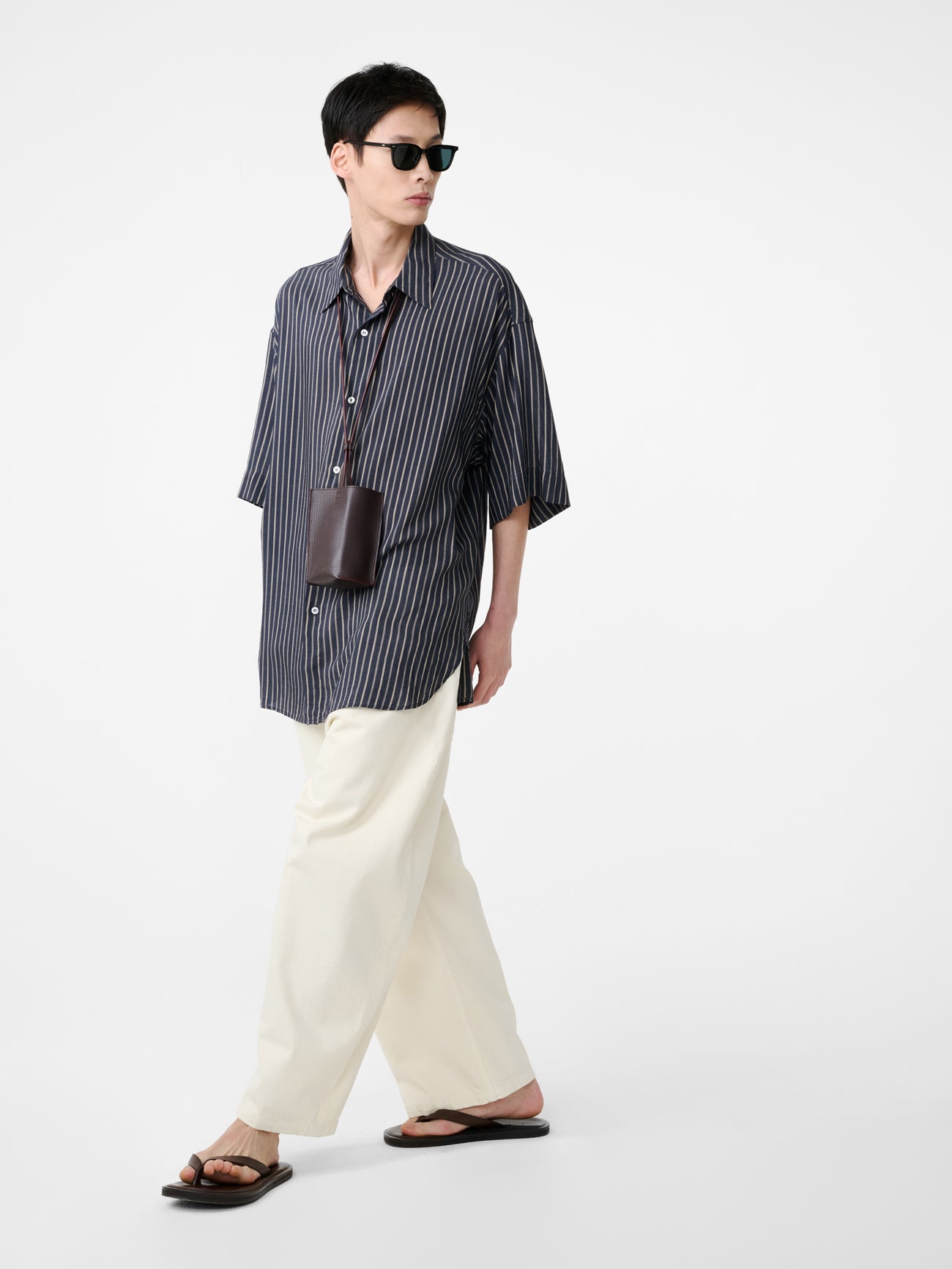 Sorono Shirt in Indigo Stripe - Studio Nicholson