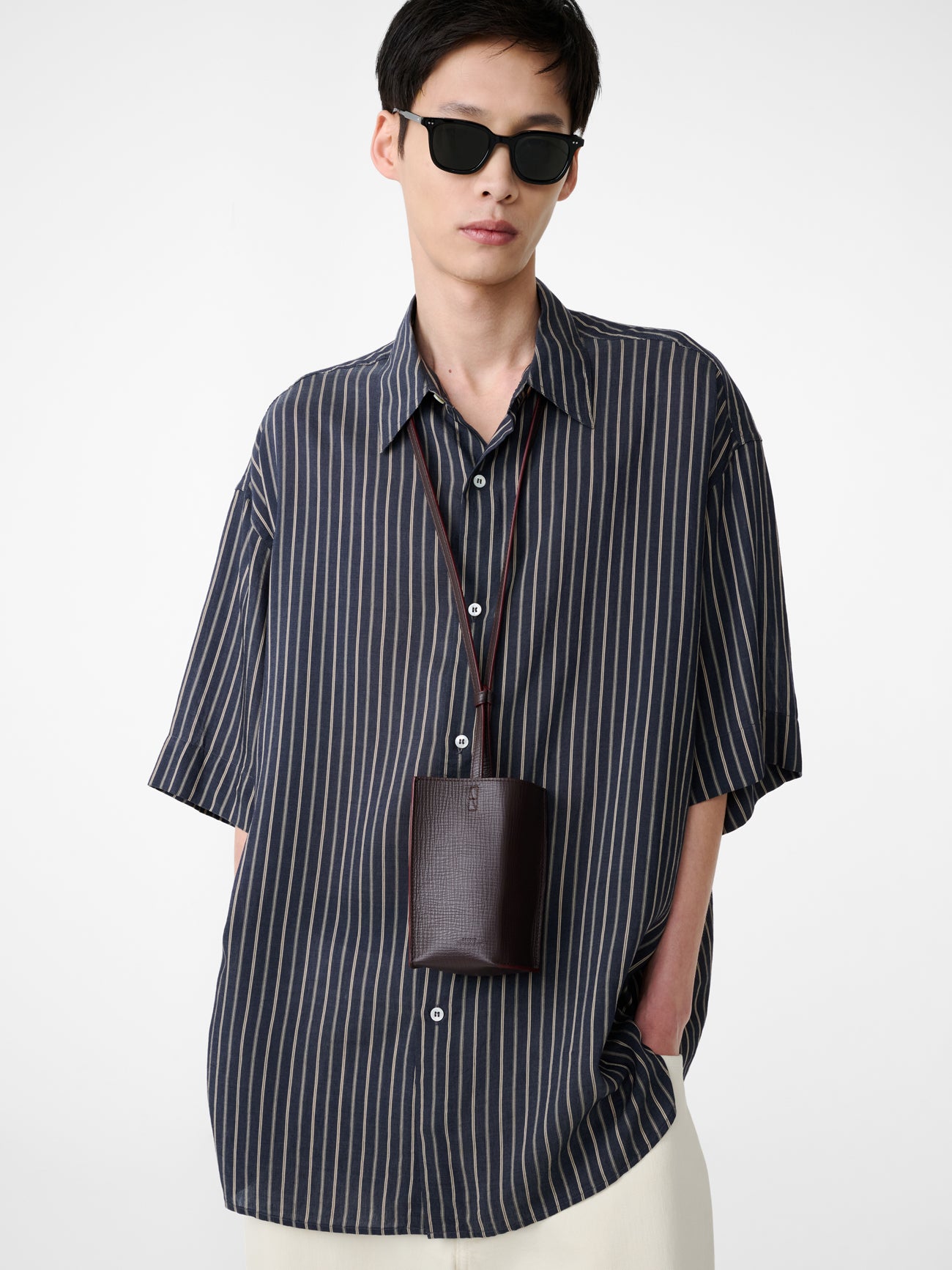 Sorono Shirt in Indigo Stripe - Studio Nicholson