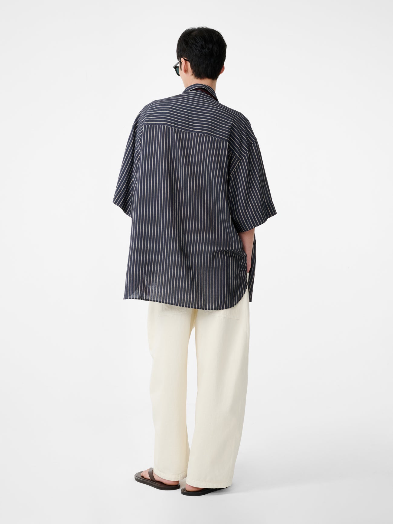 Sorono Shirt in Indigo Stripe - Studio Nicholson